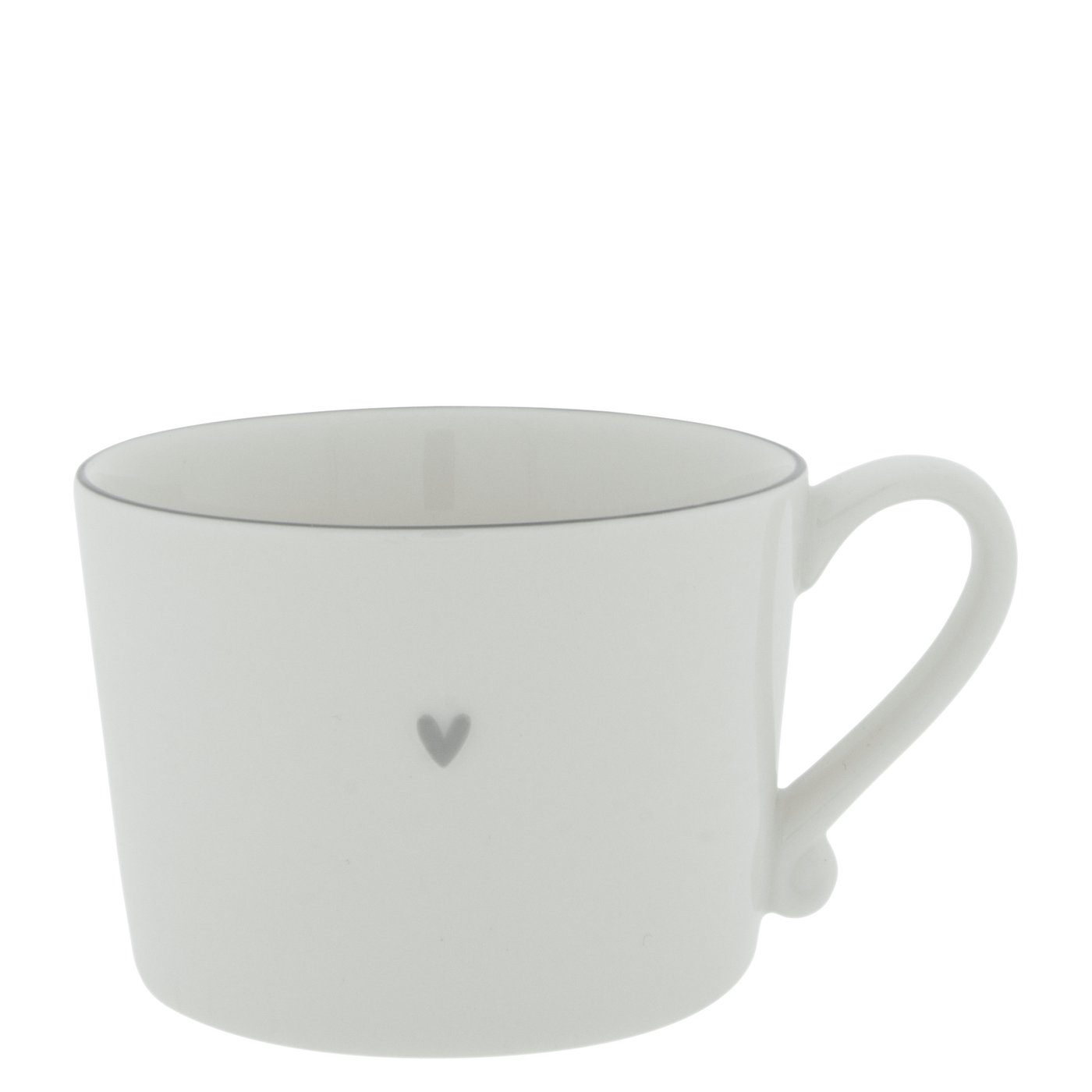 Tasse mit grau, weiß little Bastion BC Heart Keramik Collections Henkel Keramik Tasse