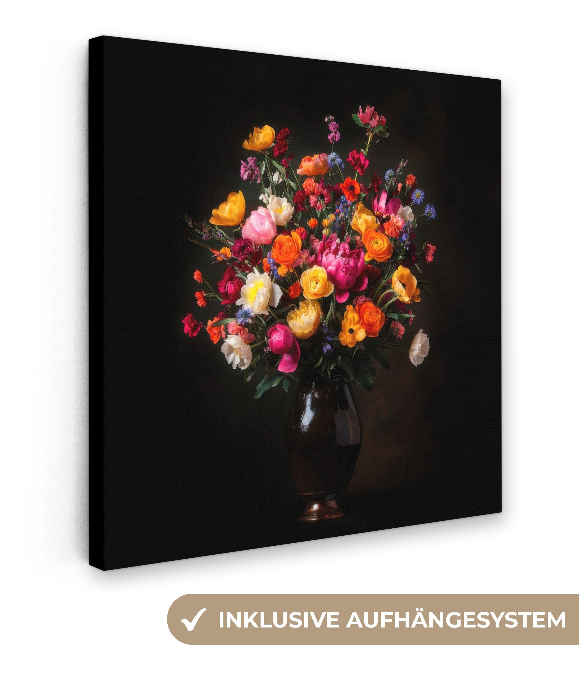 OneMillionCanvasses® Leinwandbild Bunt - Blumenstrauß - günstig online kaufen