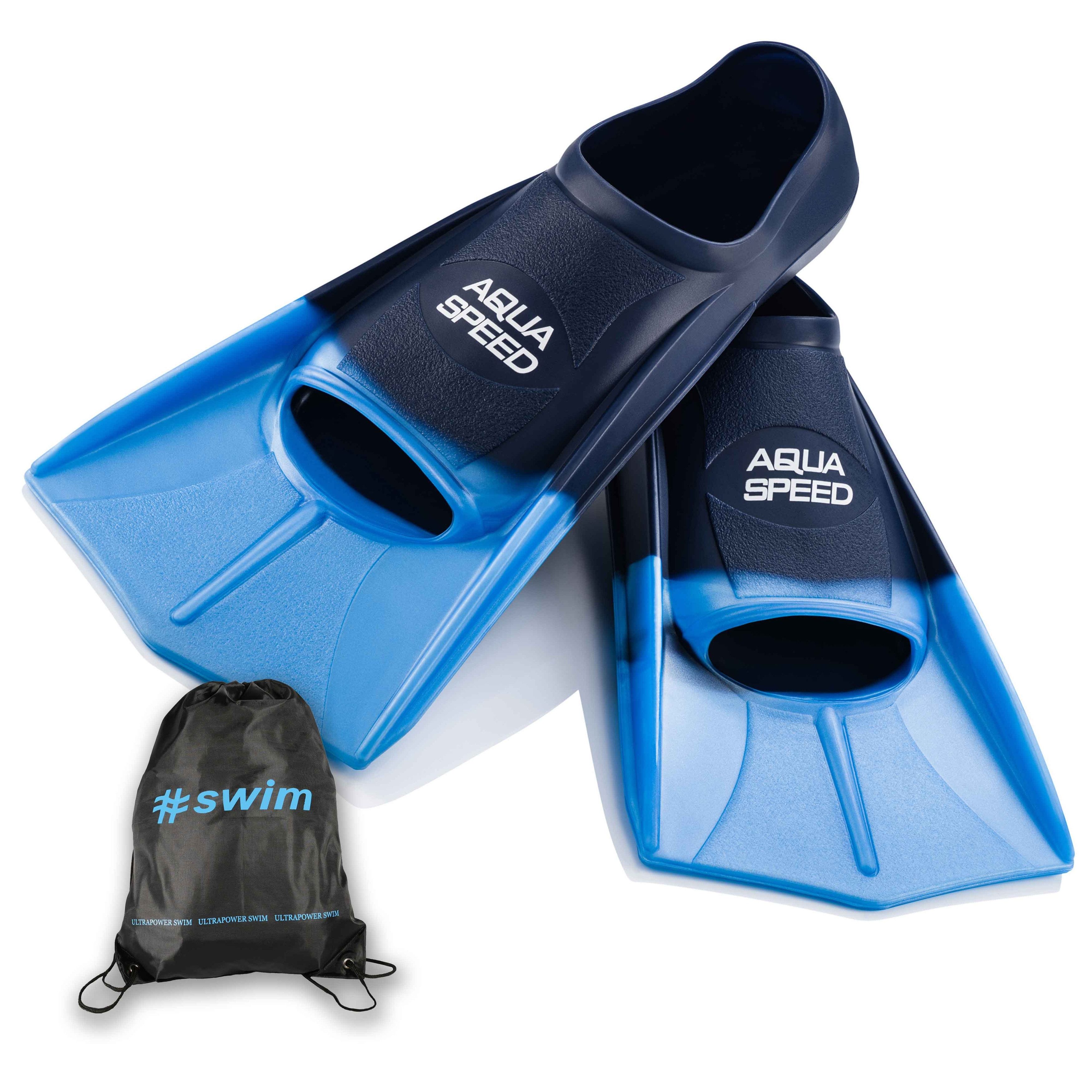 Aqua Speed Flosse Kurze Trainingsflossen Hoher Vortrieb Perfekt für Schwimmtraining, Maximale Kraftübertragung durch verstärkte Seitenelemente