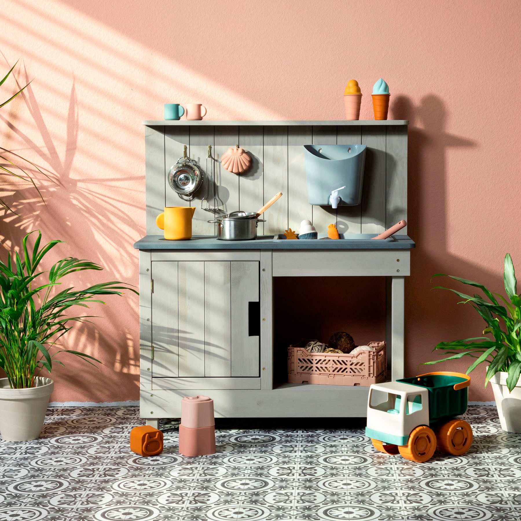 MUDDY BUDDY® Outdoor-Spielküche Mud Expert, warmgrau Holz, FSC® - schützt W günstig online kaufen