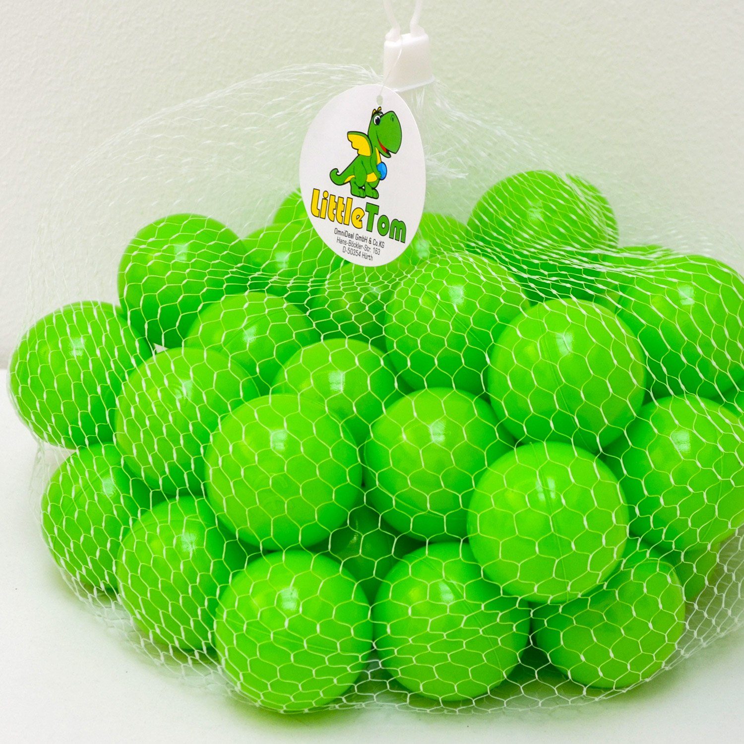Bällebad grün Bälle Spielbälle Babybälle, LittleTom Bällebad-Bälle 50 für 5,5cm