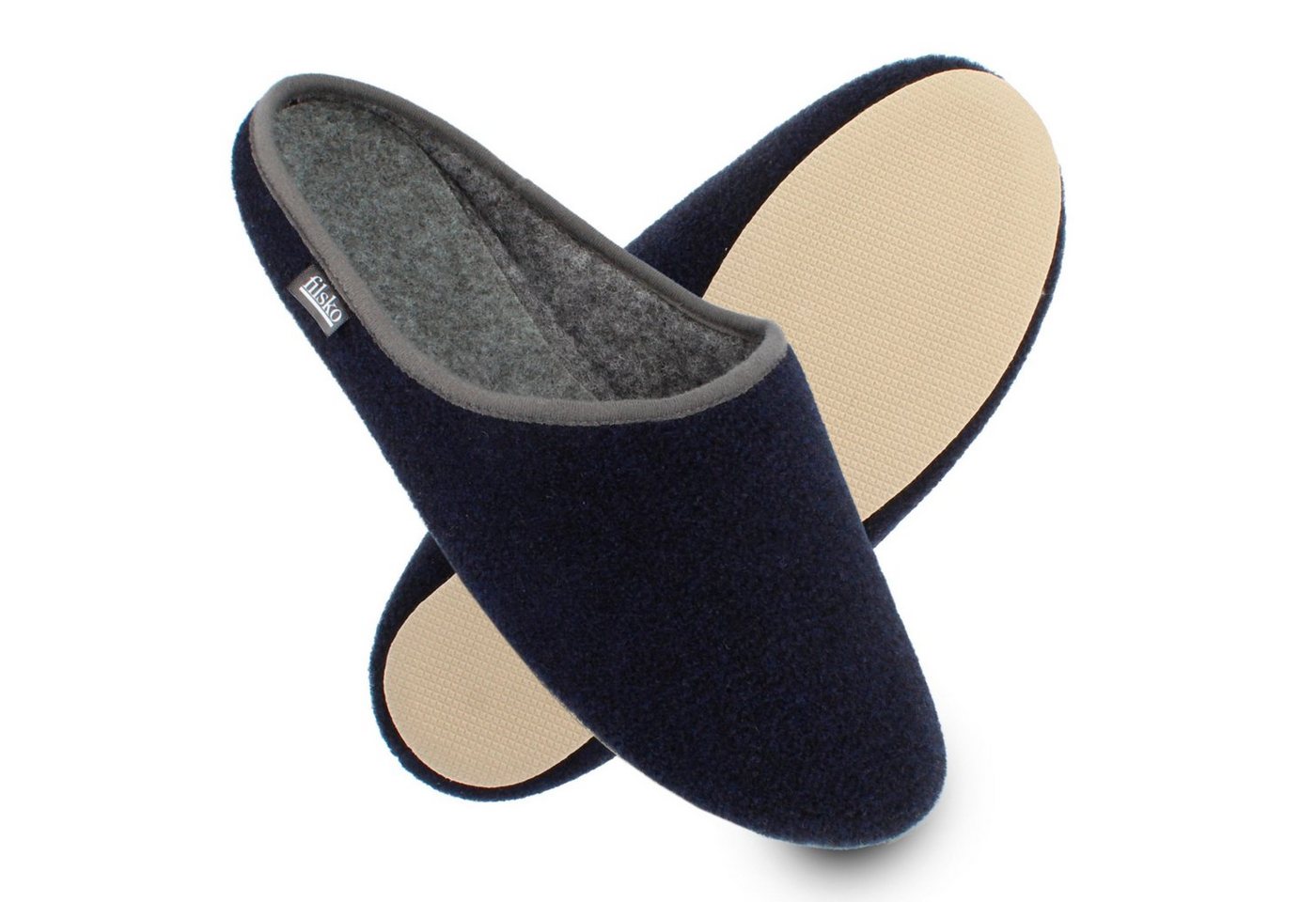 filsko Abisko Damen Herren Kinder Hausschuh Filzpantoffeln, Leichtgewicht, Gästehausschuhe, Slip-On, Gummisohle