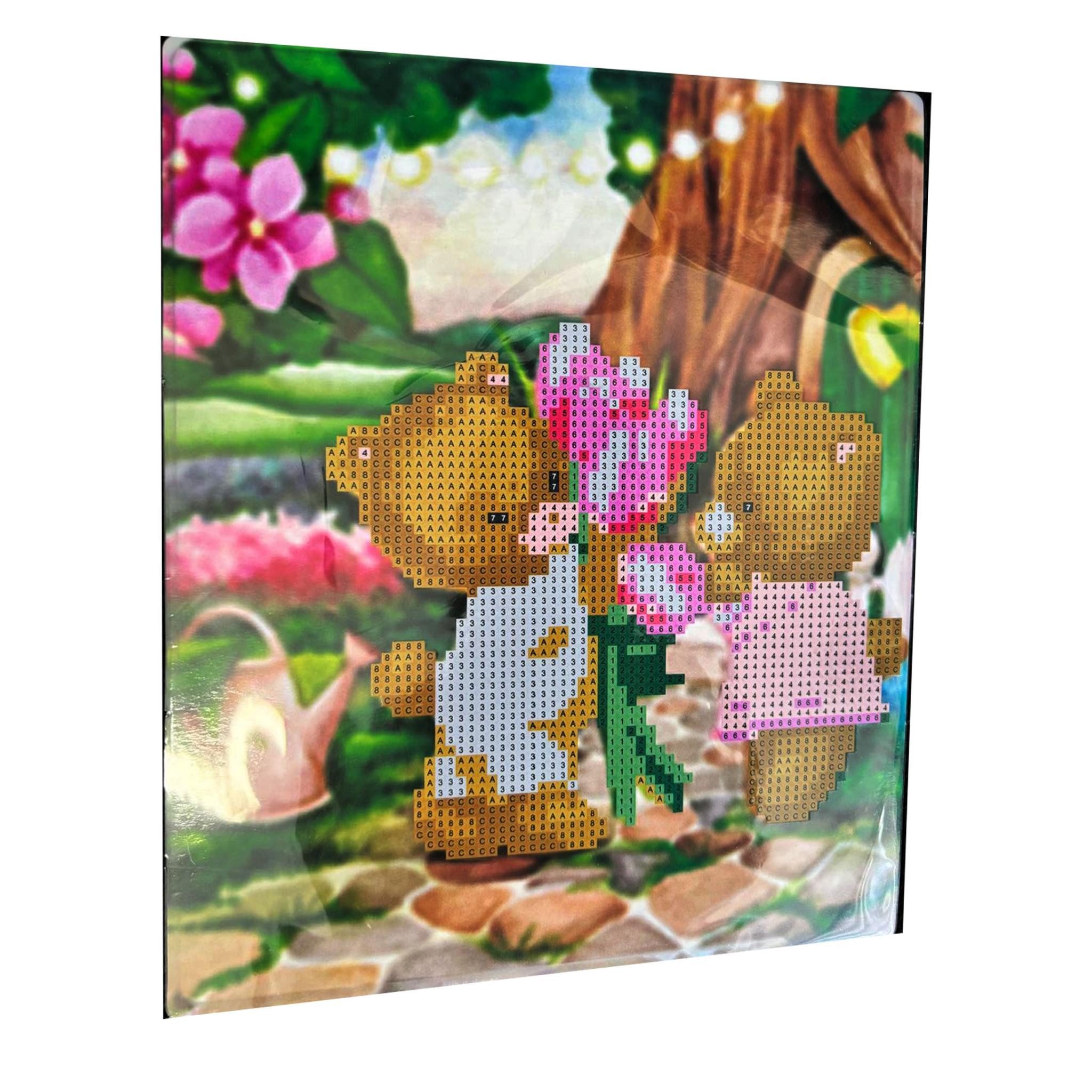 Malen nach Zahlen 5d Diamond Painting Teddybären + Staffelei Malen nach Zahlen 21x25cm