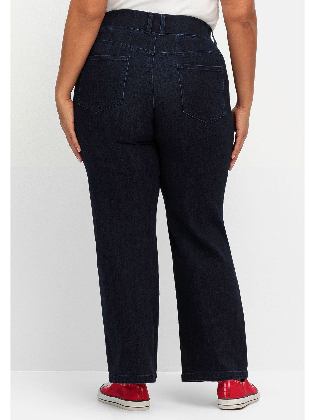 Sheego Stretch-Jeans Große Größen mit Schlupfbund im Curvy-Schnitt ELLA