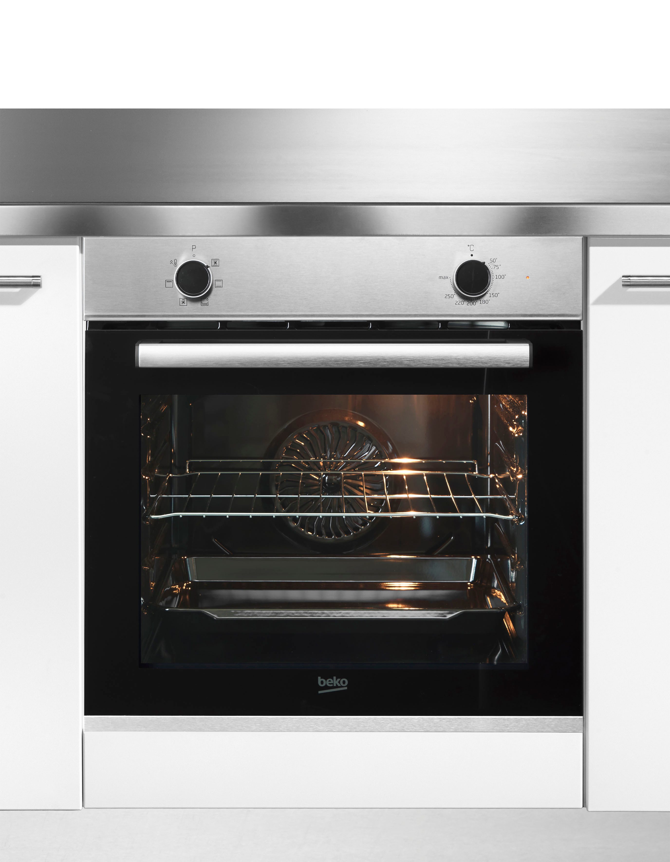 BEKO Einbaubackofen BBIE12000X BBIE12000X, Gleichmäßige Heißluft für perfekte Ergebnisse dank Aeroperfect