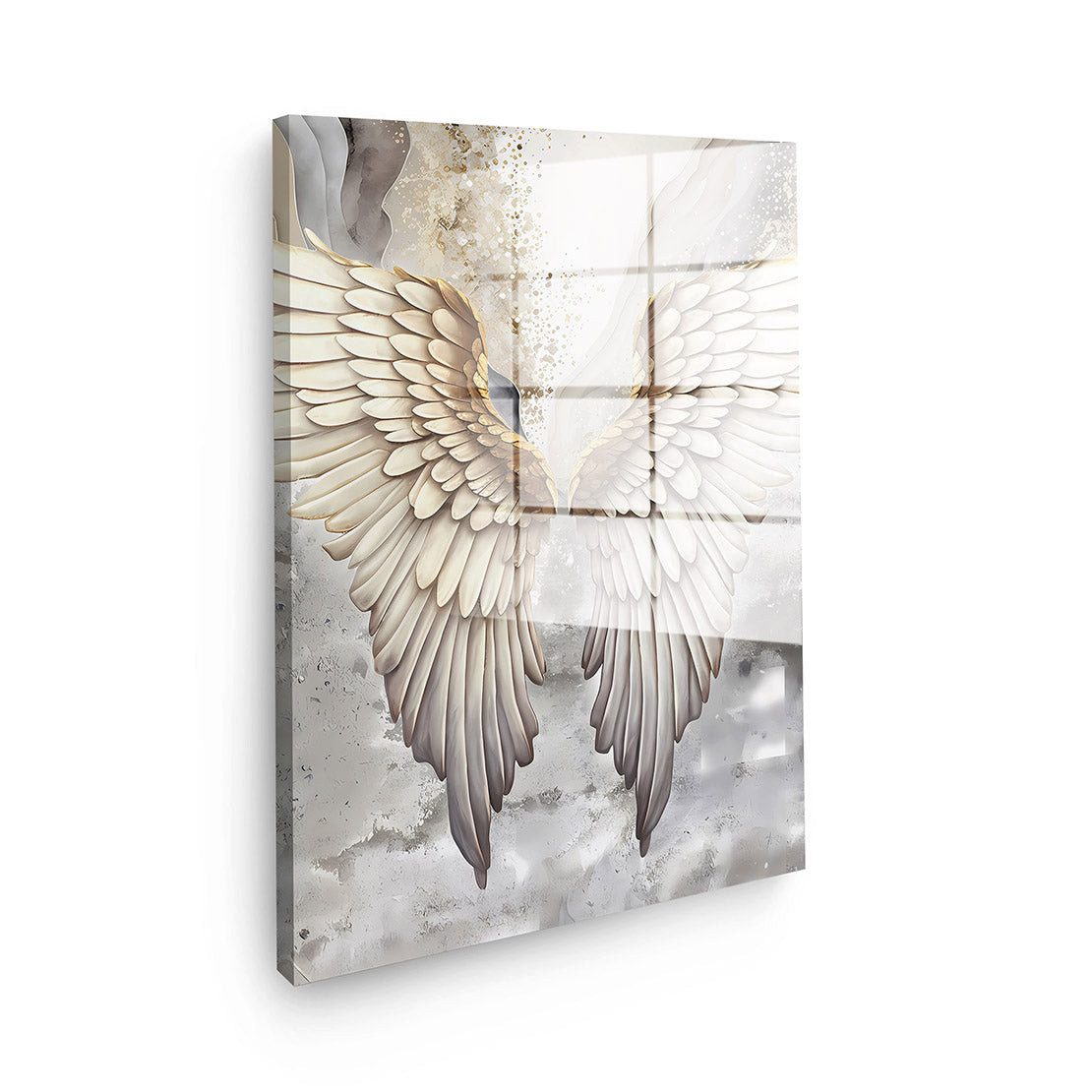 Artedinoi Acrylglasbild Abstrakt Engelsflügel Acrylglas Wandbild Bild Wanddeko Wohnzimmer XL