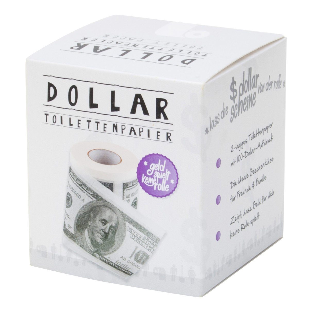 Goods+Gadgets Papierdekoration GOODS+GADGETS Dollar Motiv Klopapier – $100 Dollar Papierrolle, Toilettenpapier USD Toilet Paper Scherzartikel