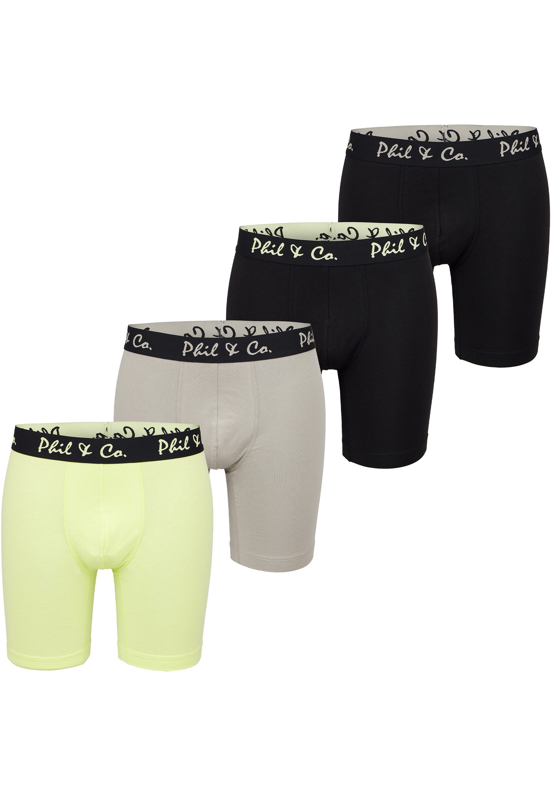 Phil & Co. Langer Boxer Long Boxer Briefs (4-St) Retroshorts - langes Bein günstig online kaufen