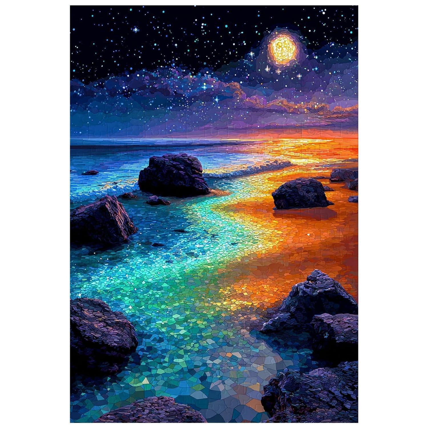 LuxusKollektion Puzzle Puzzle Strand Sternennacht 300 Teile, Puzzleteile