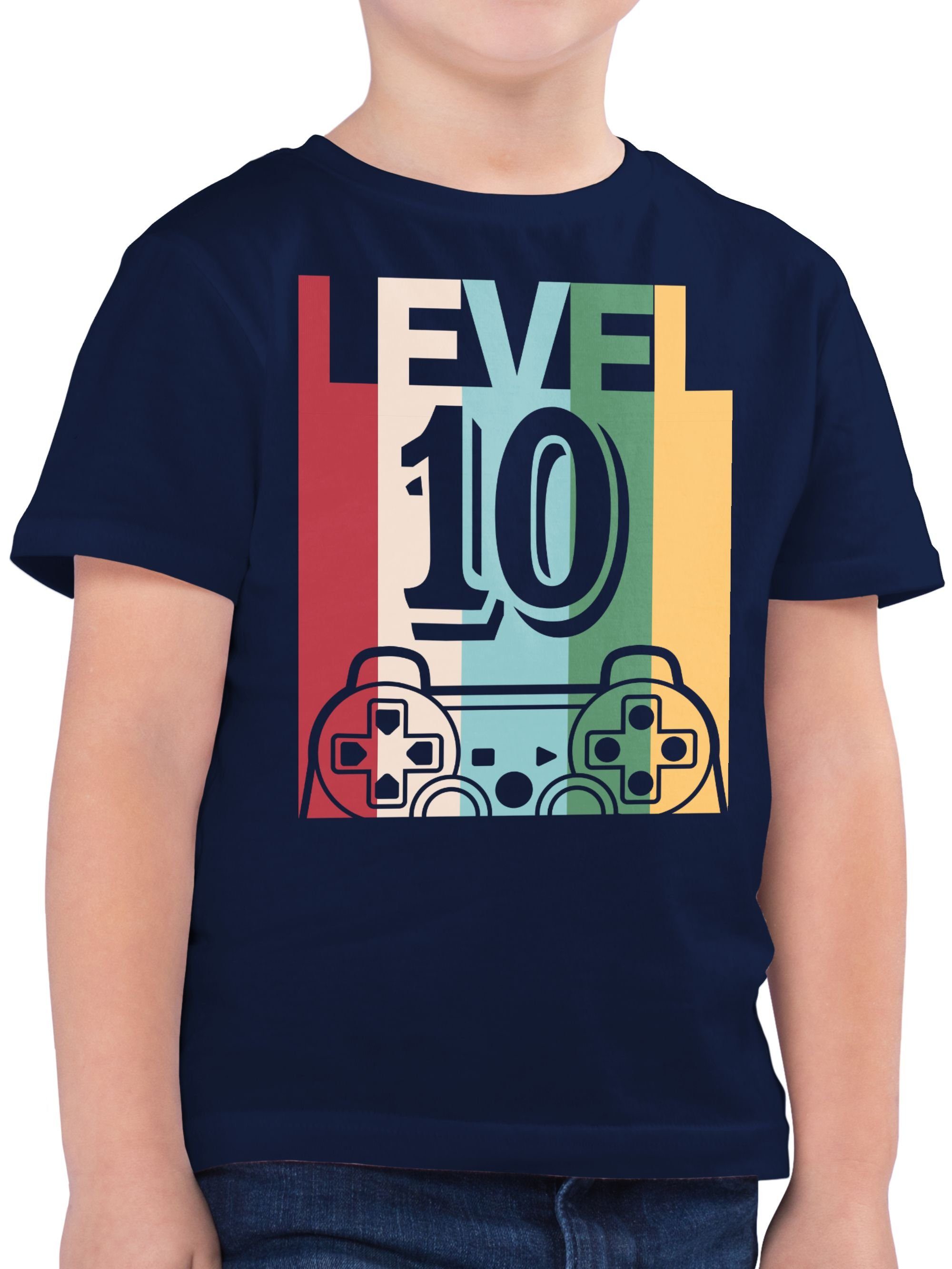 Verkaufsanzeige Shirtracer T-Shirt Gaming LEVEL Zehn 10. 2 Geburtstag Dunkelblau