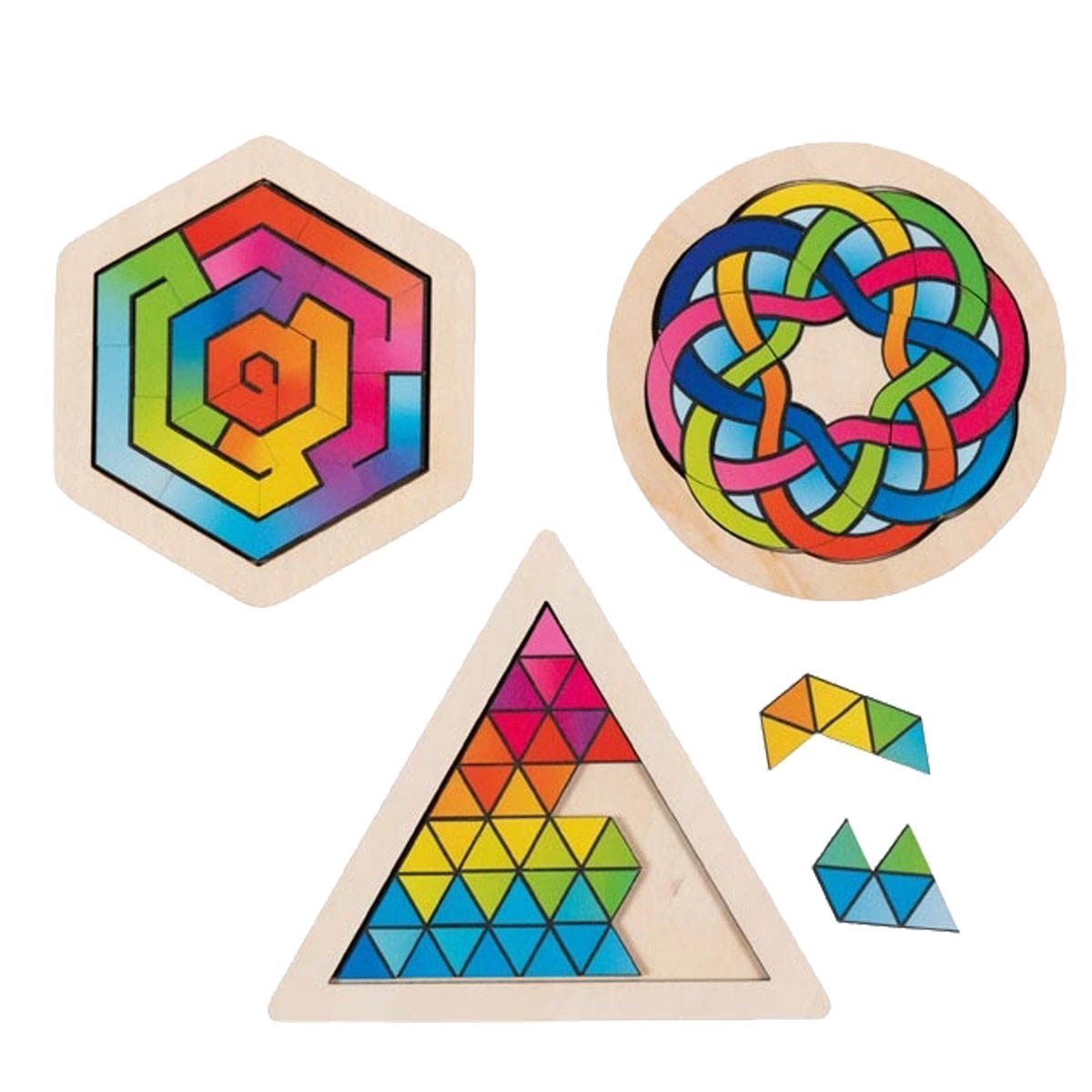 goki Konturenpuzzle Knobelpuzzles 3er Set, 18 Puzzleteile, fördern das räum günstig online kaufen