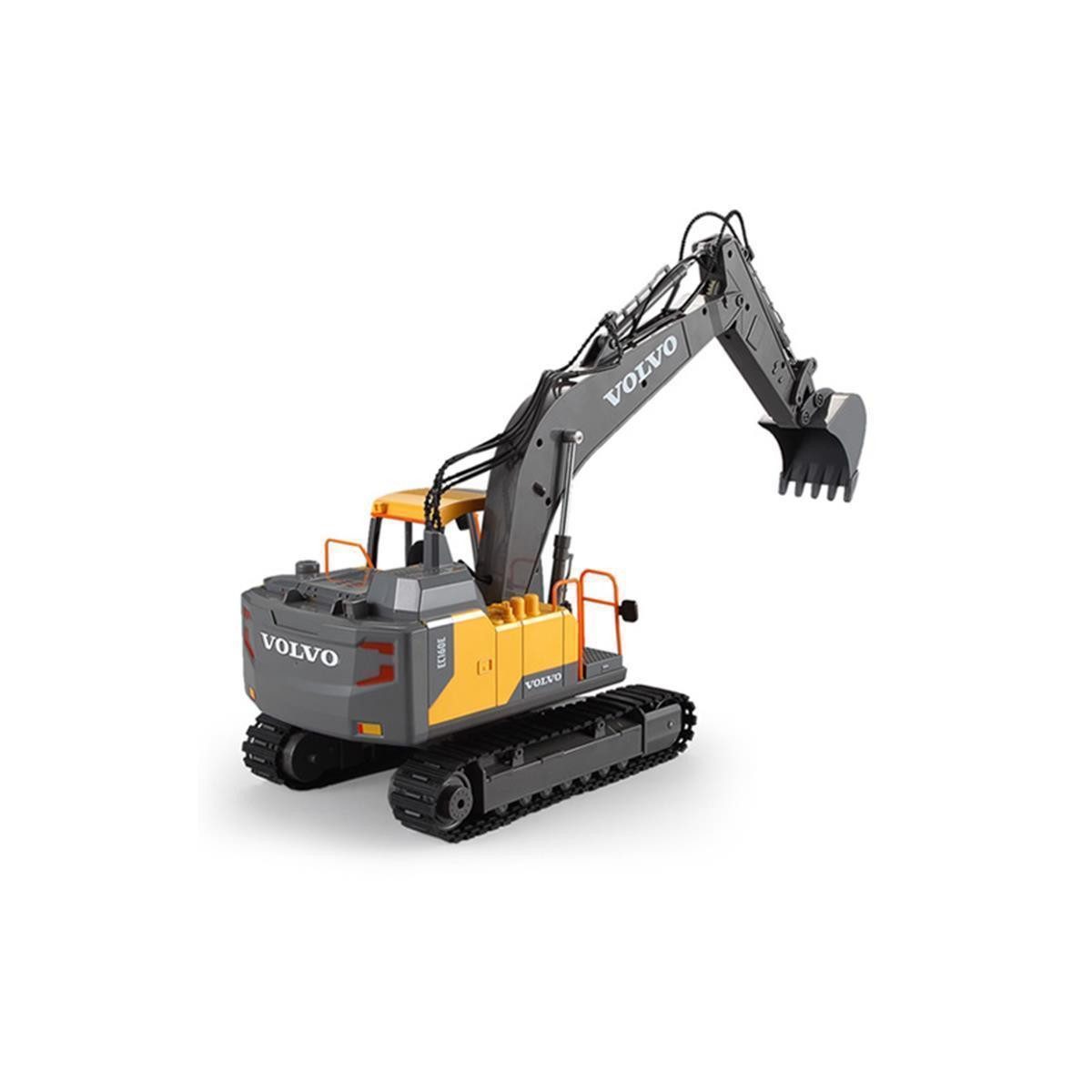 efaso RC-Bagger E568 VOLVO ferngesteuerter Bagger 1:16 - 17-Kanal RC Bagger, /Schaufel/Greifer/Presslufthammer/Licht&Sound/starker Antrieb