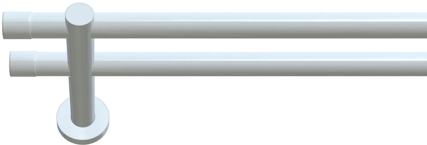 indeko Gardinenstange Linz, Ø 20 mm, 2-läufig, Wunschmaßlänge, mit Bohren, günstig online kaufen