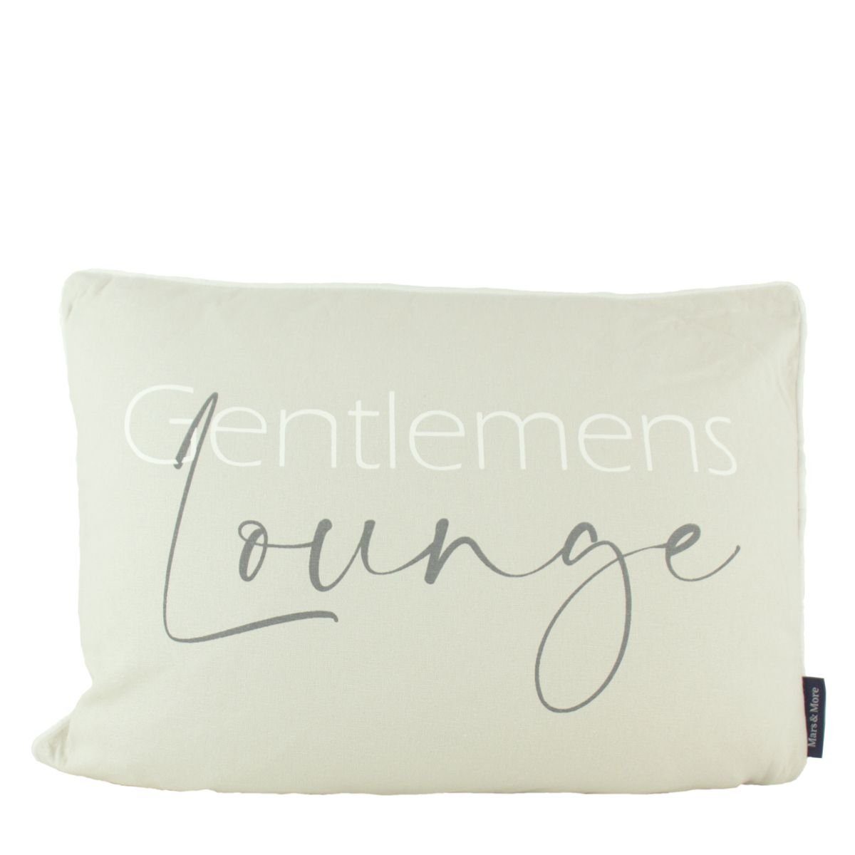 Mars & More Dekokissen Mars & More Bio Baumwoll Kissen Gentlemens Lounge
