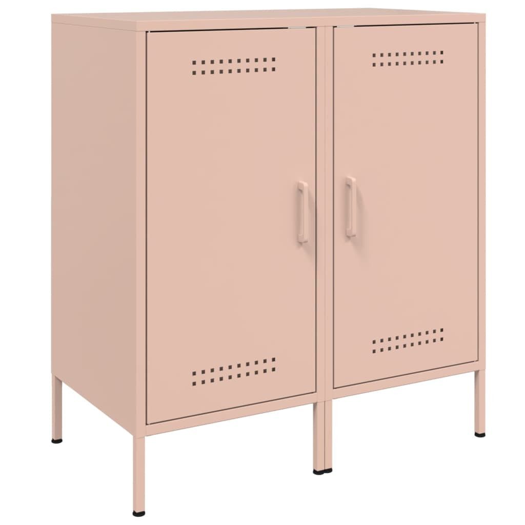 vidaXL Sideboard Sideboards 2 Stk. Rosa 36x39x79 cm Stahl (2 St)