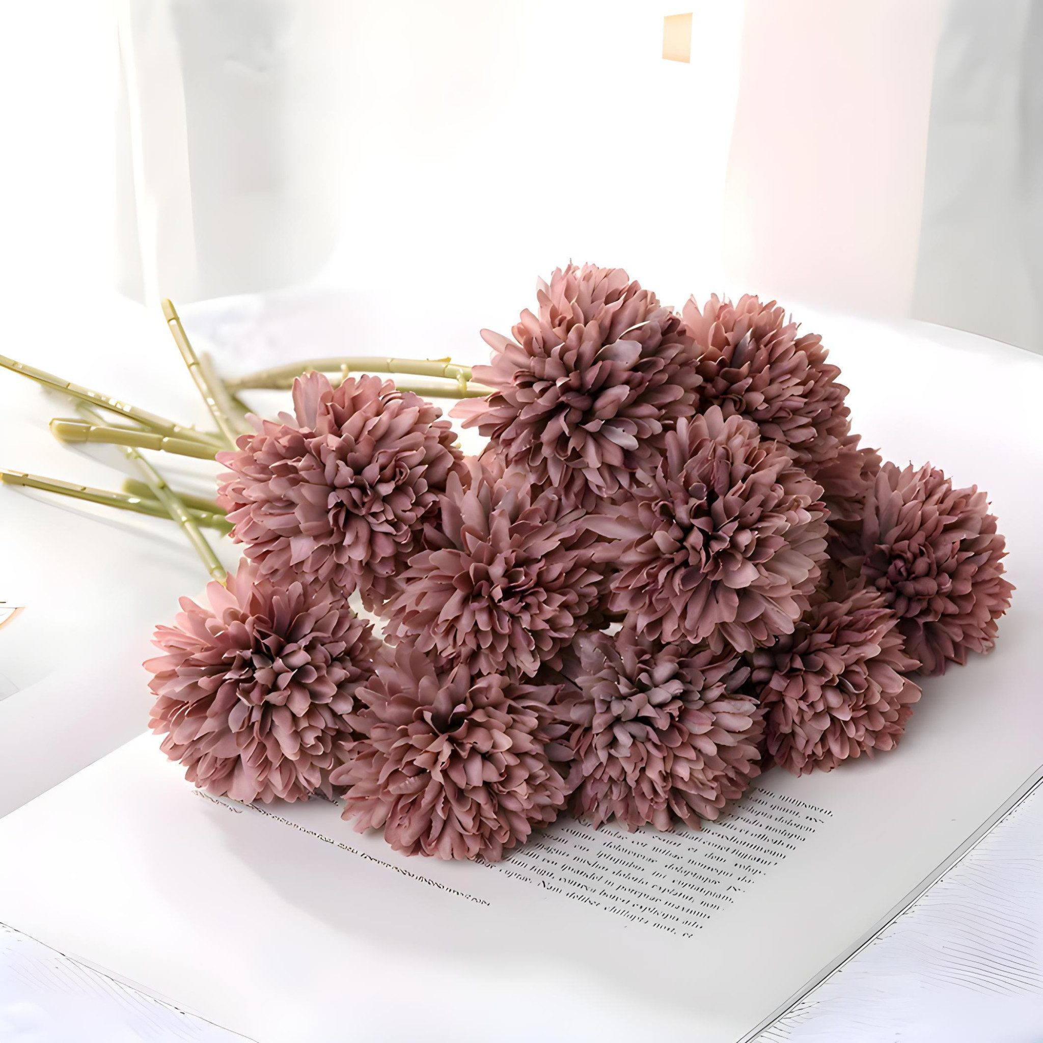 Kunstblumenstrauß Blumenstrauß, Kunstrosen, Hortensien, Kunstblumen Bündel Hortensien, HS.SUPPLY, Hortensienstrauß täuschend echt, Blumenbündel, Höhe 29cm