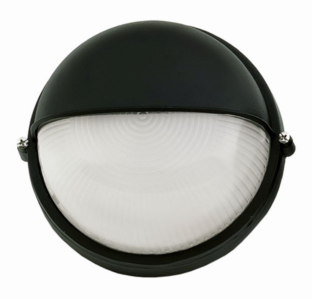 Licht-Erlebnisse Außen-Wandleuchte FLORAID, ohne Leuchtmittel, Außenlampe Wand IP44 Aluminium in Schwarz Weiß E27 Maritim Wandlampe