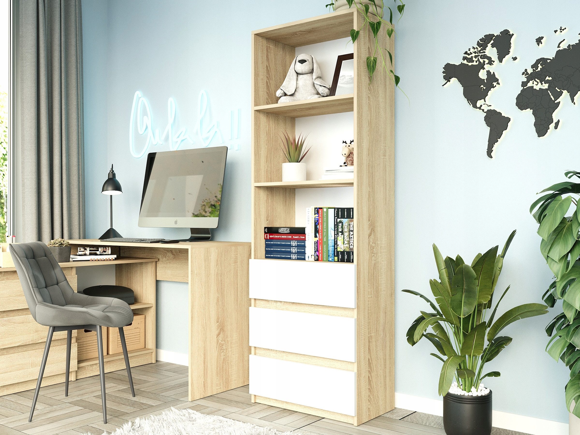 Home Collective Bücherregal mit 3 Schubladen günstig online kaufen