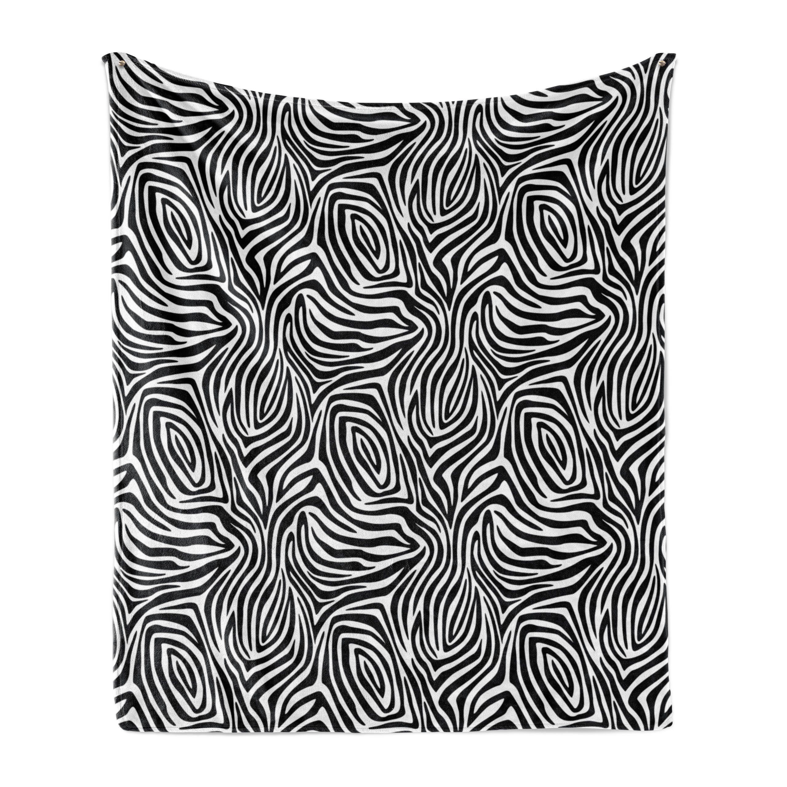 Zebra-Haut-Muster Gemütlicher Innen- den Abakuhaus, Wohndecke und für Außenbereich, Plüsch Streifen