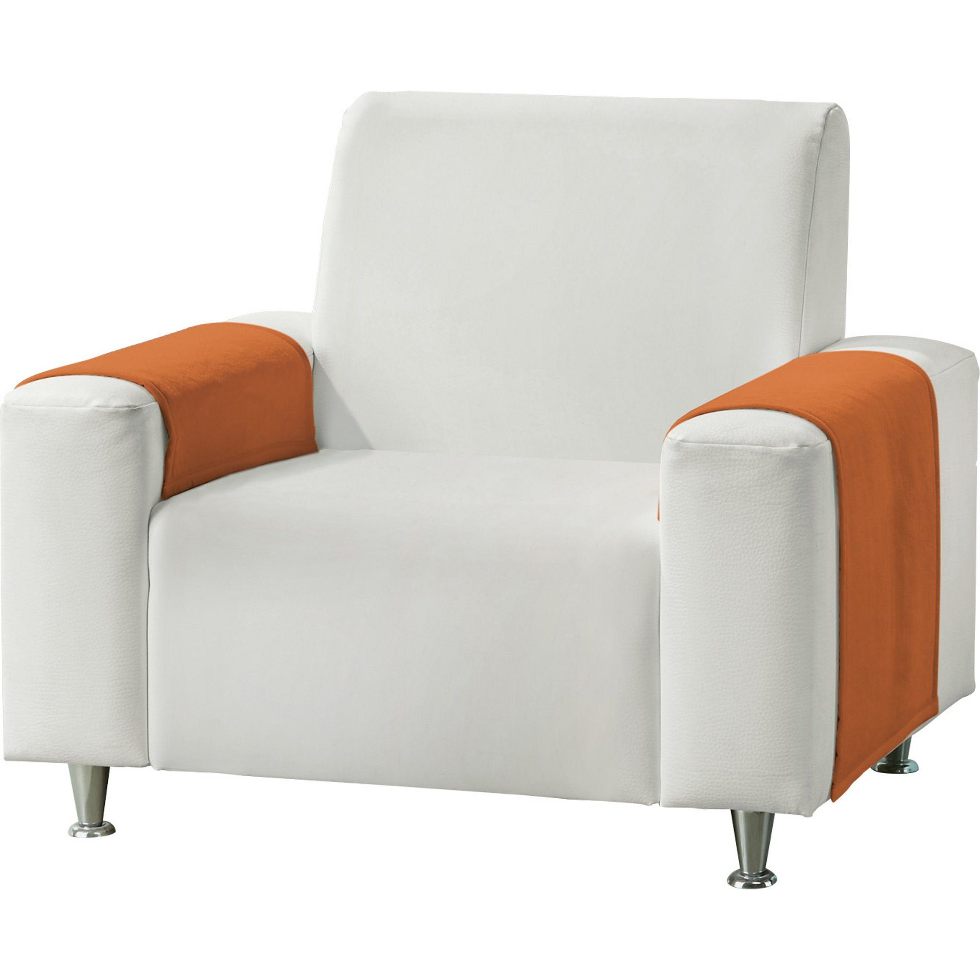 Erwin Müller Sofaläufer Armlehnenschoner "Triest" 2er-Pack, Baumwollmischung Uni