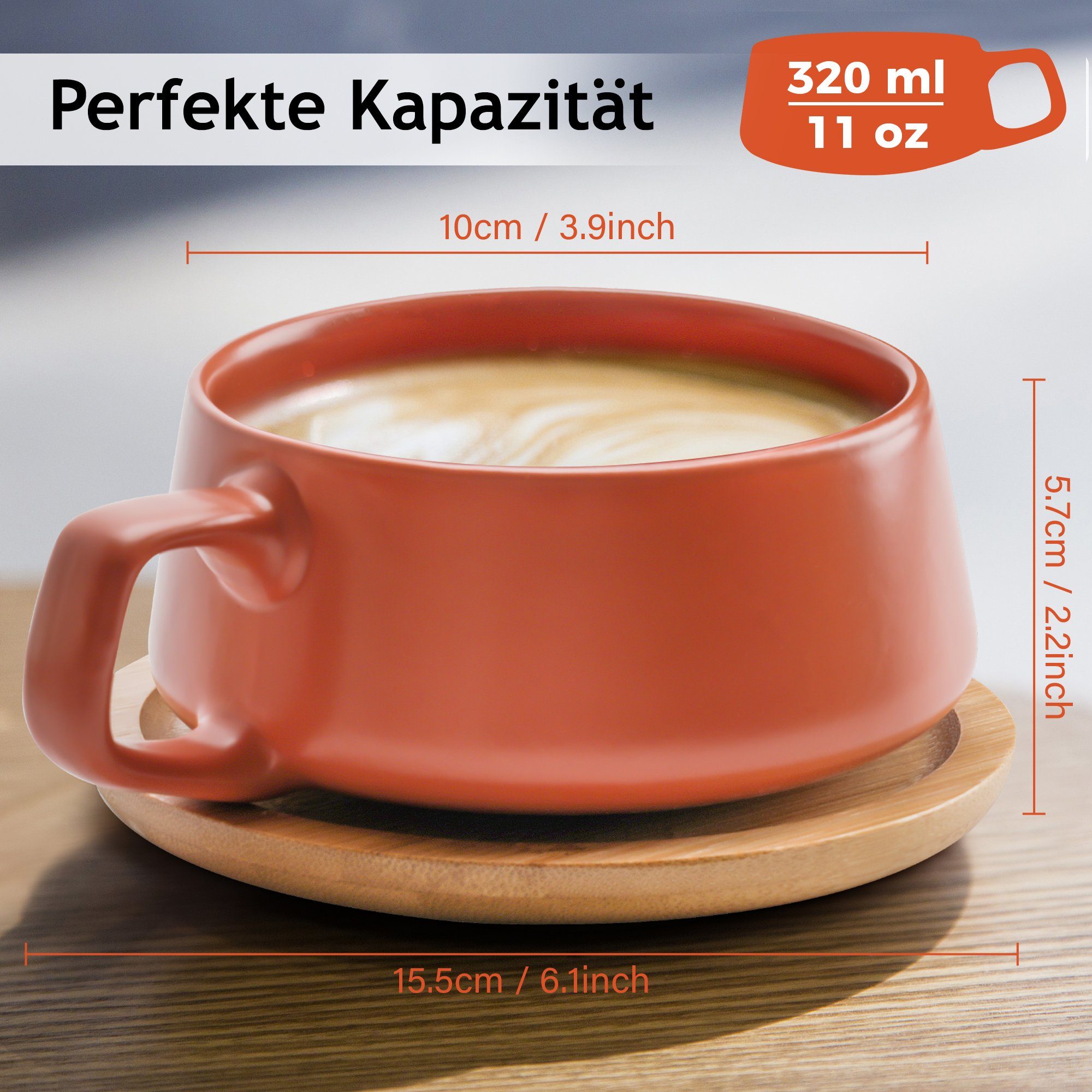 MiaMio Cappuccinotasse Cappuccino Cups (Luxe Collection) – Bild 5 von 5
