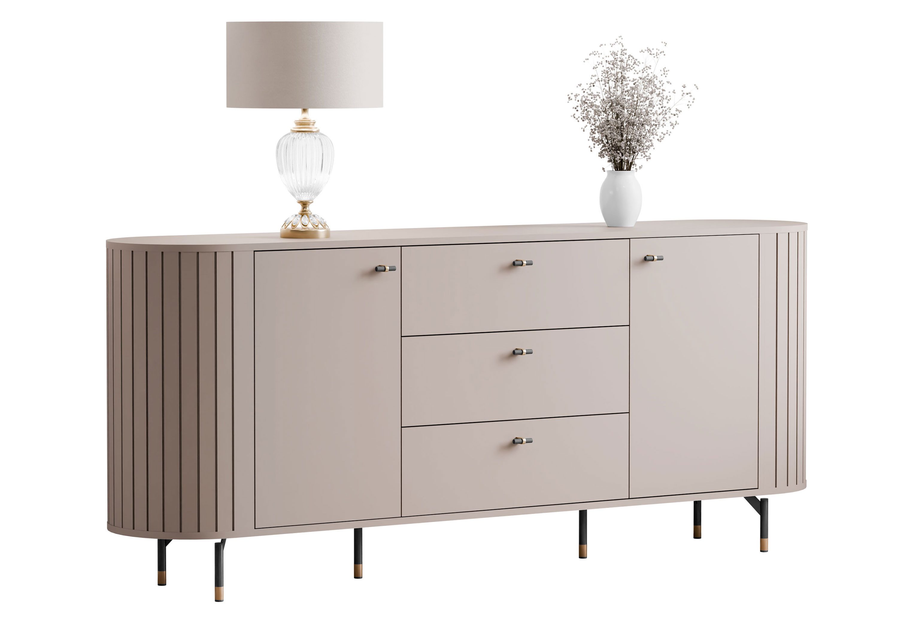 Lookway Kommode ELODIE 190 2D3S mit 3 Schubladen (1x Kommode), 190x81x40 cm