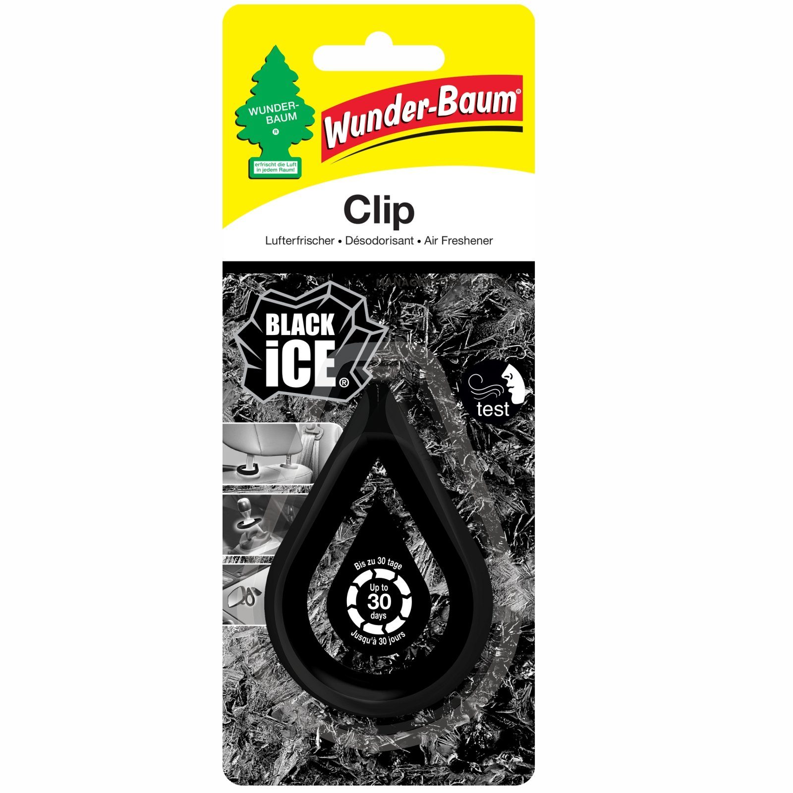 Kunstbaum Clip Wunderbaum Black Ice Duft Lufterfrischer, Wunder-Baum