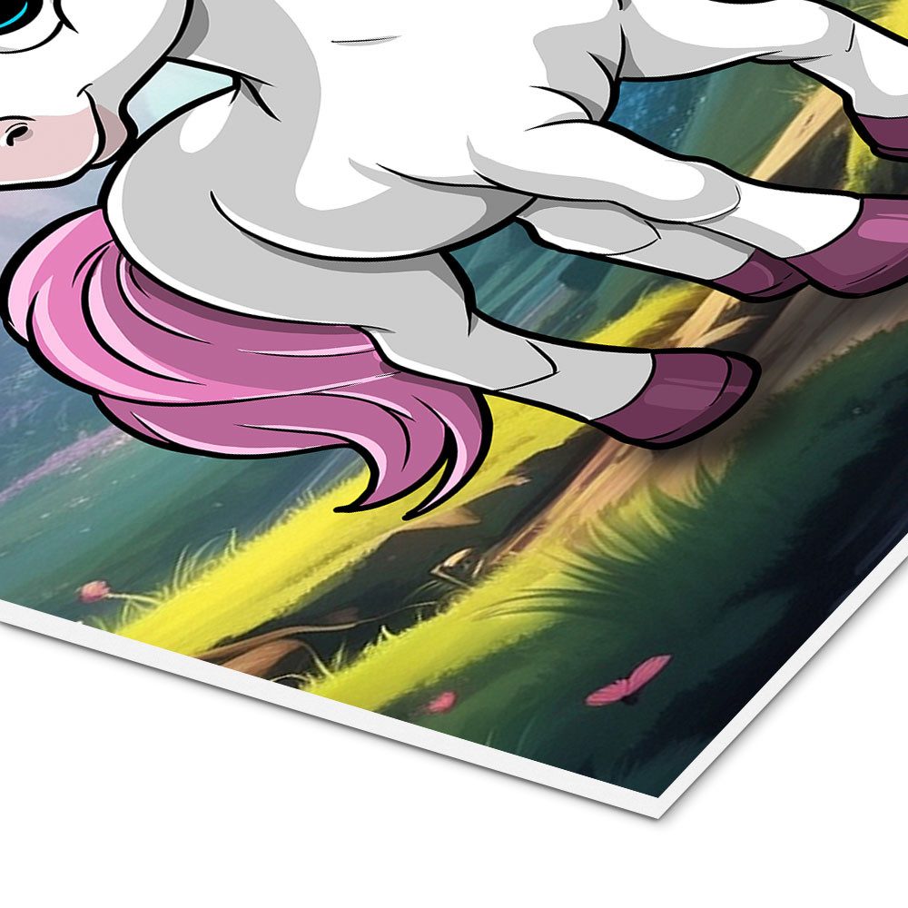 Posterlounge Wandbild Kleines Einhorn, A.DOUBLE.U, erhältlich als Poster, Leinwandbild, Wandsticker oder Acrylglasbild