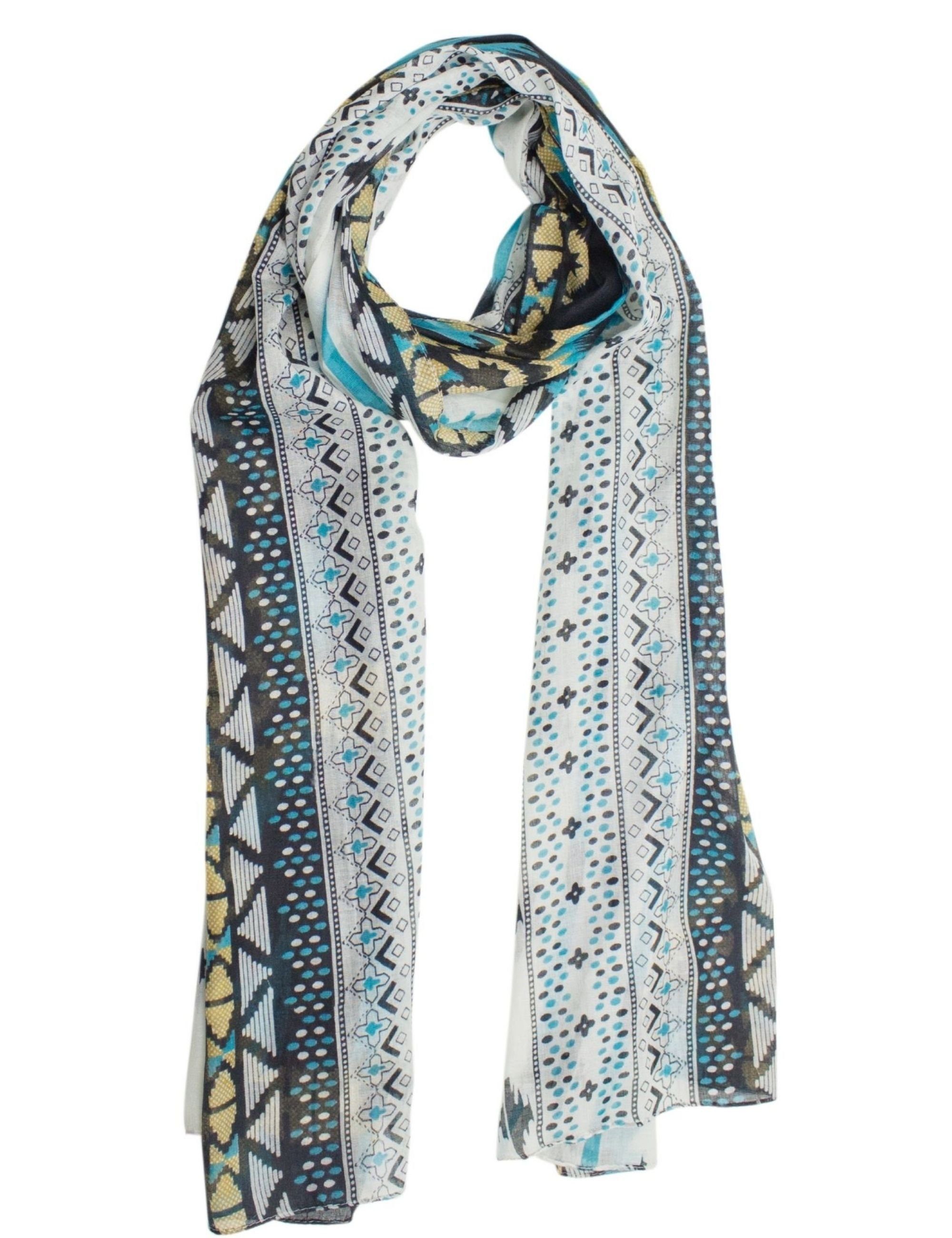 Halstuch Damen Schal Tuch Baumwolle Halstuch Sommer Scarf mit Blumen