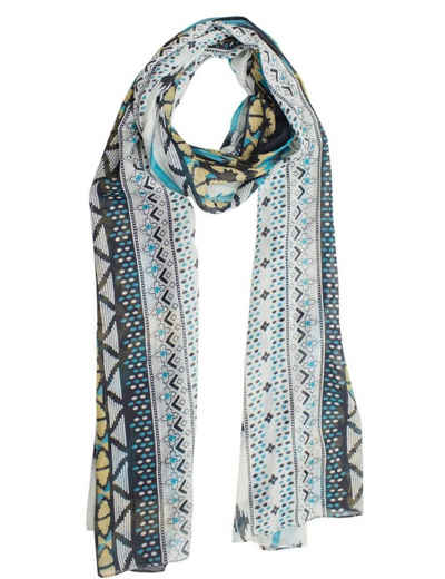 Sunsa Modeschal Damen Schal Tuch. Baumwolle Halstuch. Sommer Scarf als Geschenkideen für Frauen. Tuch mit Blumen Aufdruck & modern bohemian Design., Abstract Aufdruck