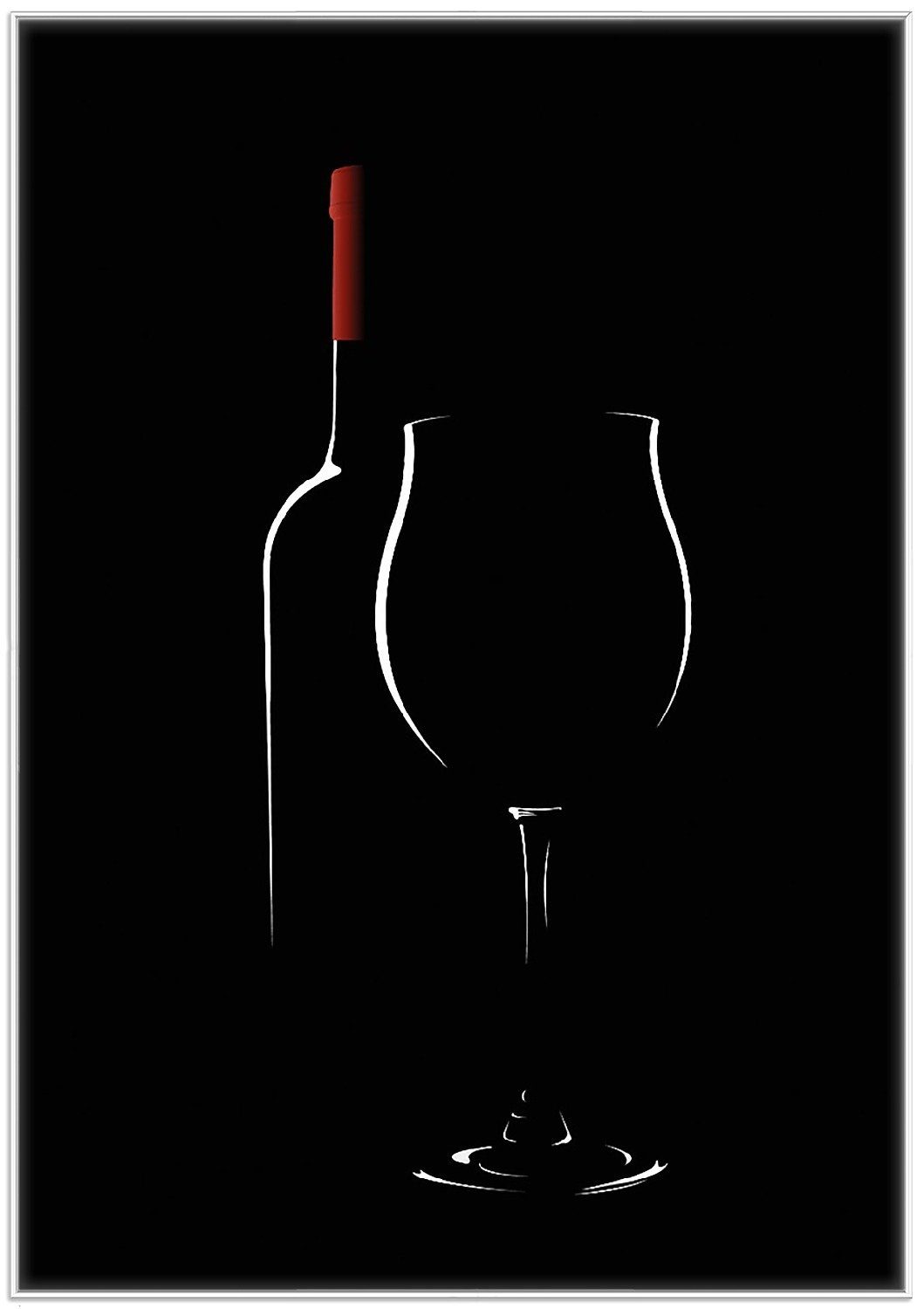 Wallario Poster, Rotwein bei Nacht, in günstig online kaufen
