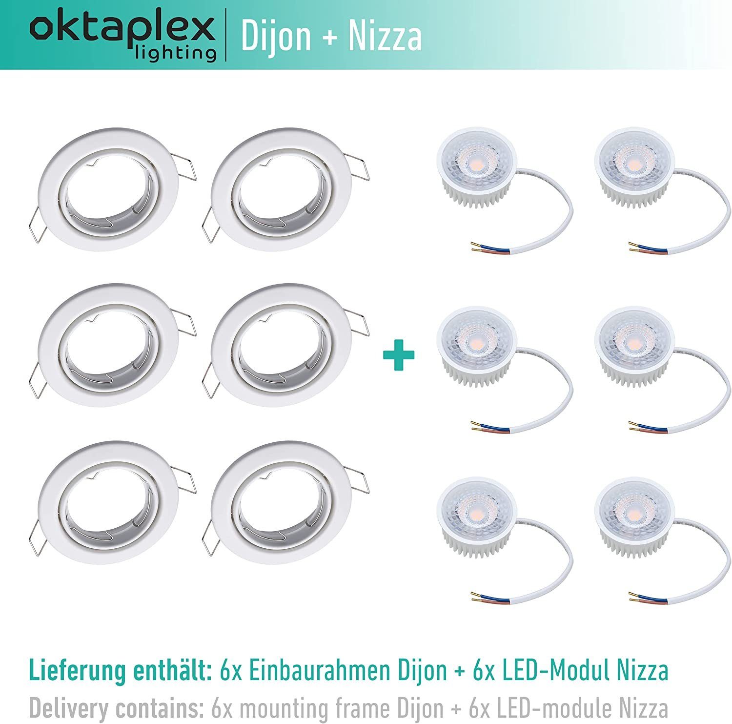 Oktaplex lighting LED Einbaustrahler 6 Stück günstig online kaufen