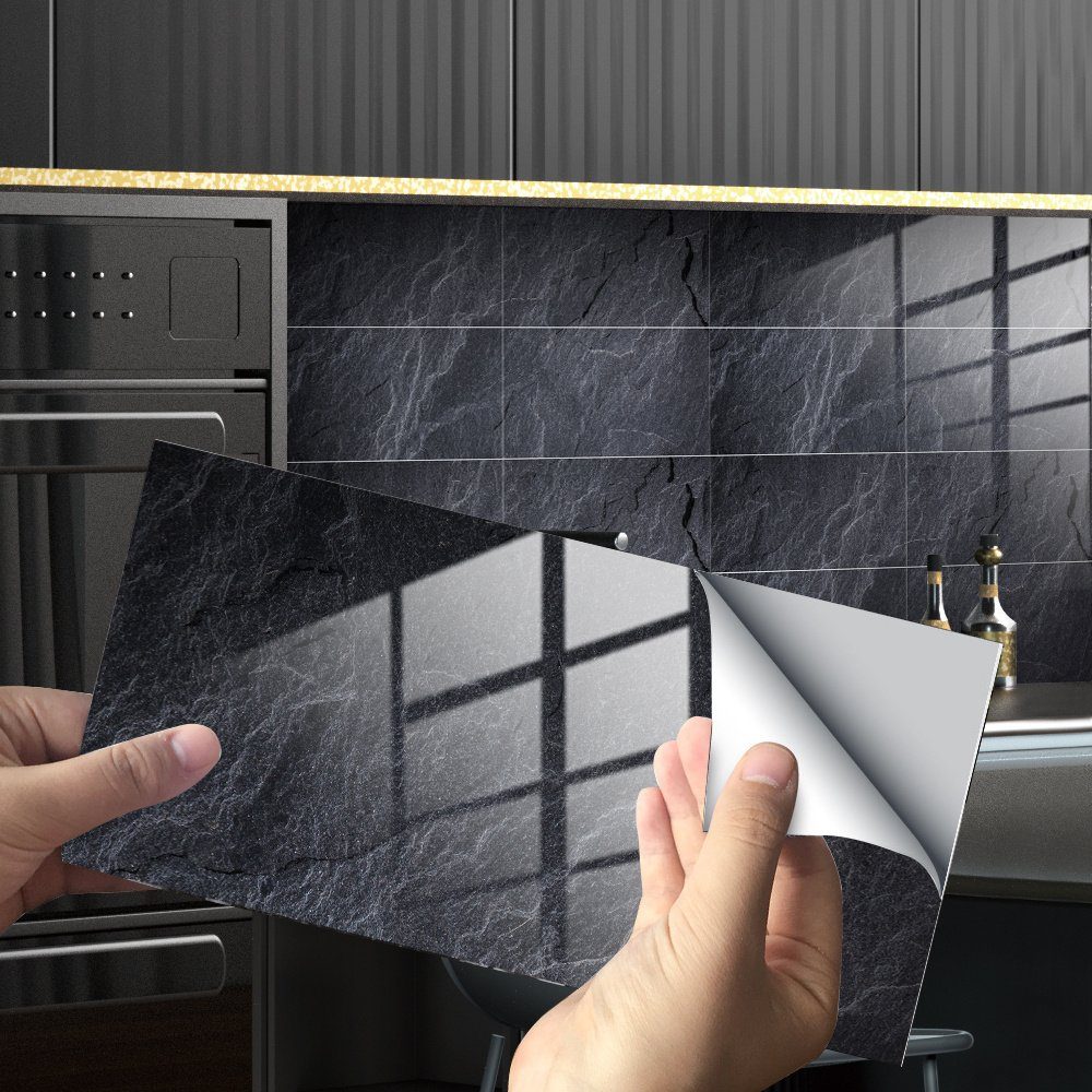 COOL-i ® Fliesenaufkleber Klebefliesen 4 Stück -30cm x 15cm, 3D Fliesenaufk günstig online kaufen