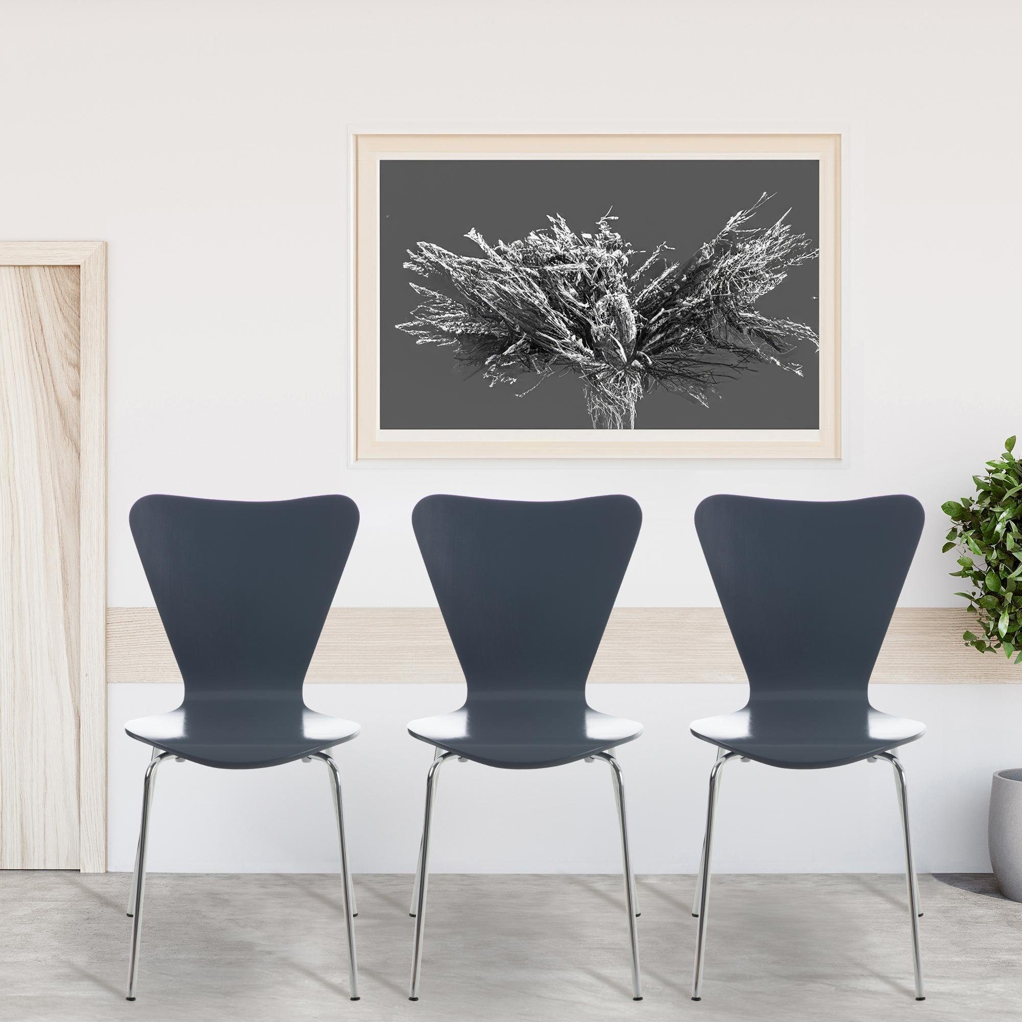 CLP Besucherstuhl Calisto, Stapelstuhl, Sitz aus lackiertem Holz