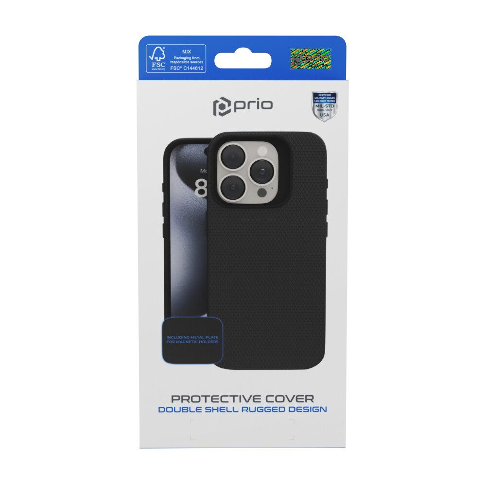 prio Handytasche prio Schutzhülle für iPhone 14 Pro Max schwarz (Bumper)