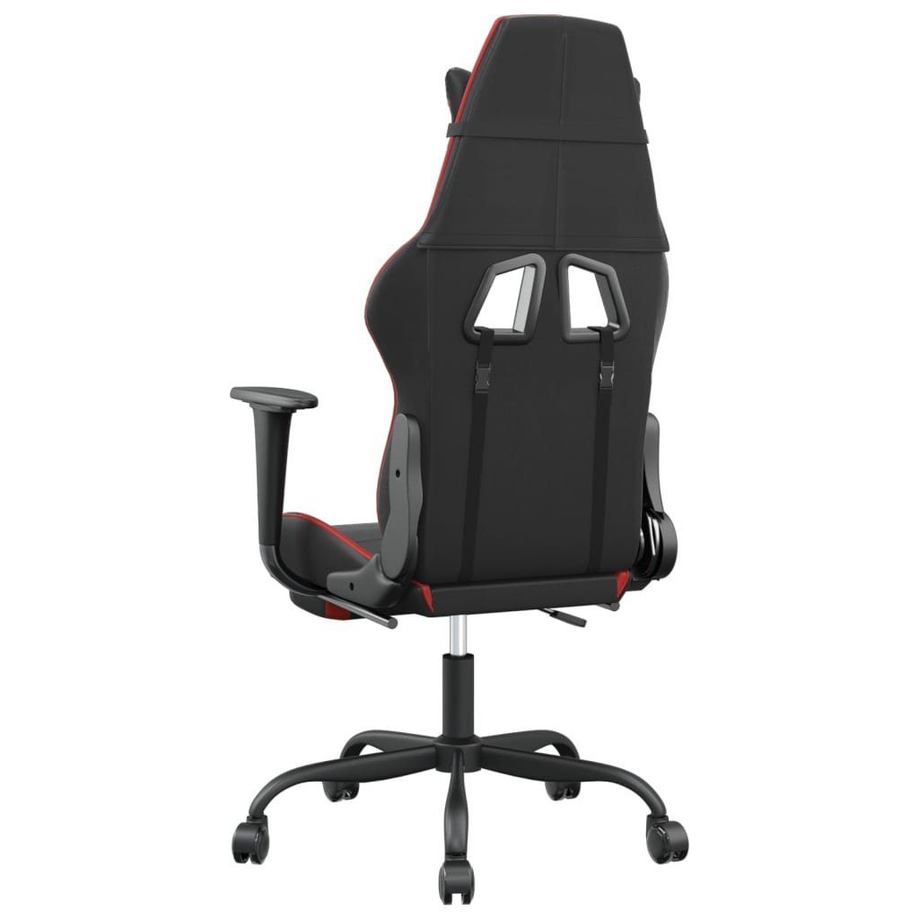vidaXL Gaming-Stuhl Gaming-Stuhl mit Massage & (1 und rot und | St) & rot Schwarz Kunstleder Rot Schwarz Schwarz Fußstütze