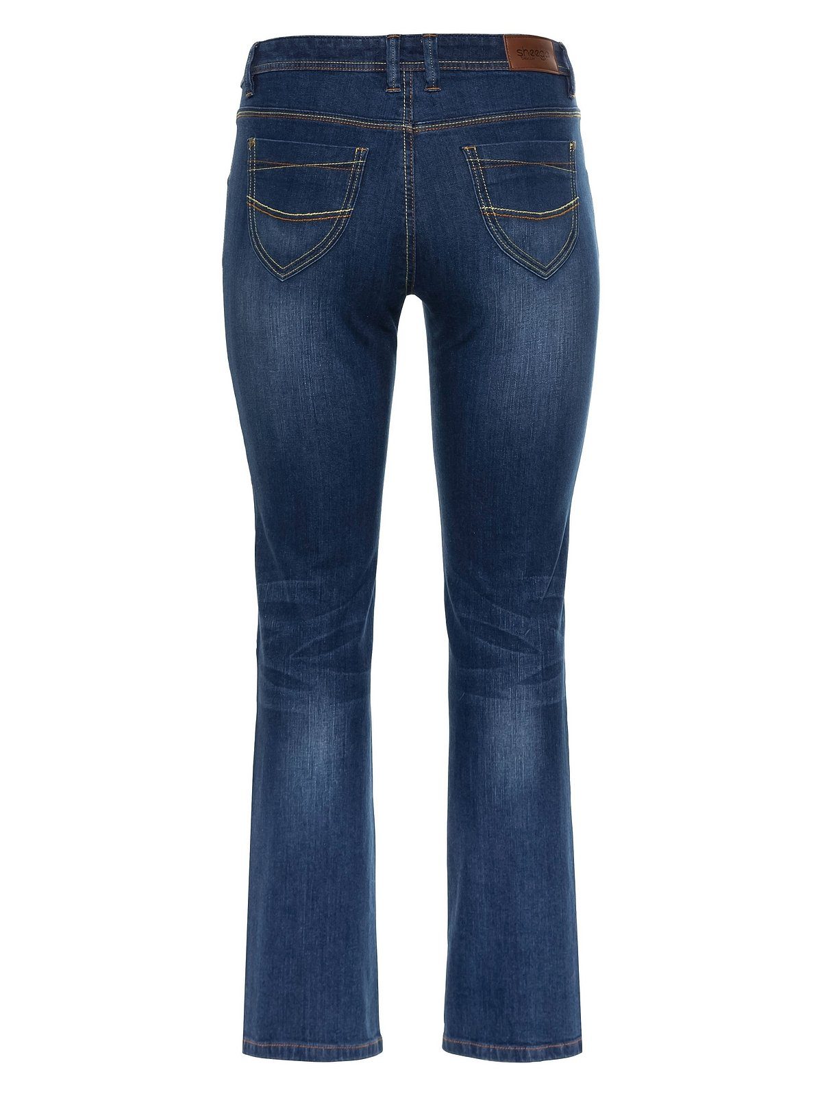 Sheego Stretch-Jeans Große Größen mit gerader Beinform, individuelle Used-Effekte