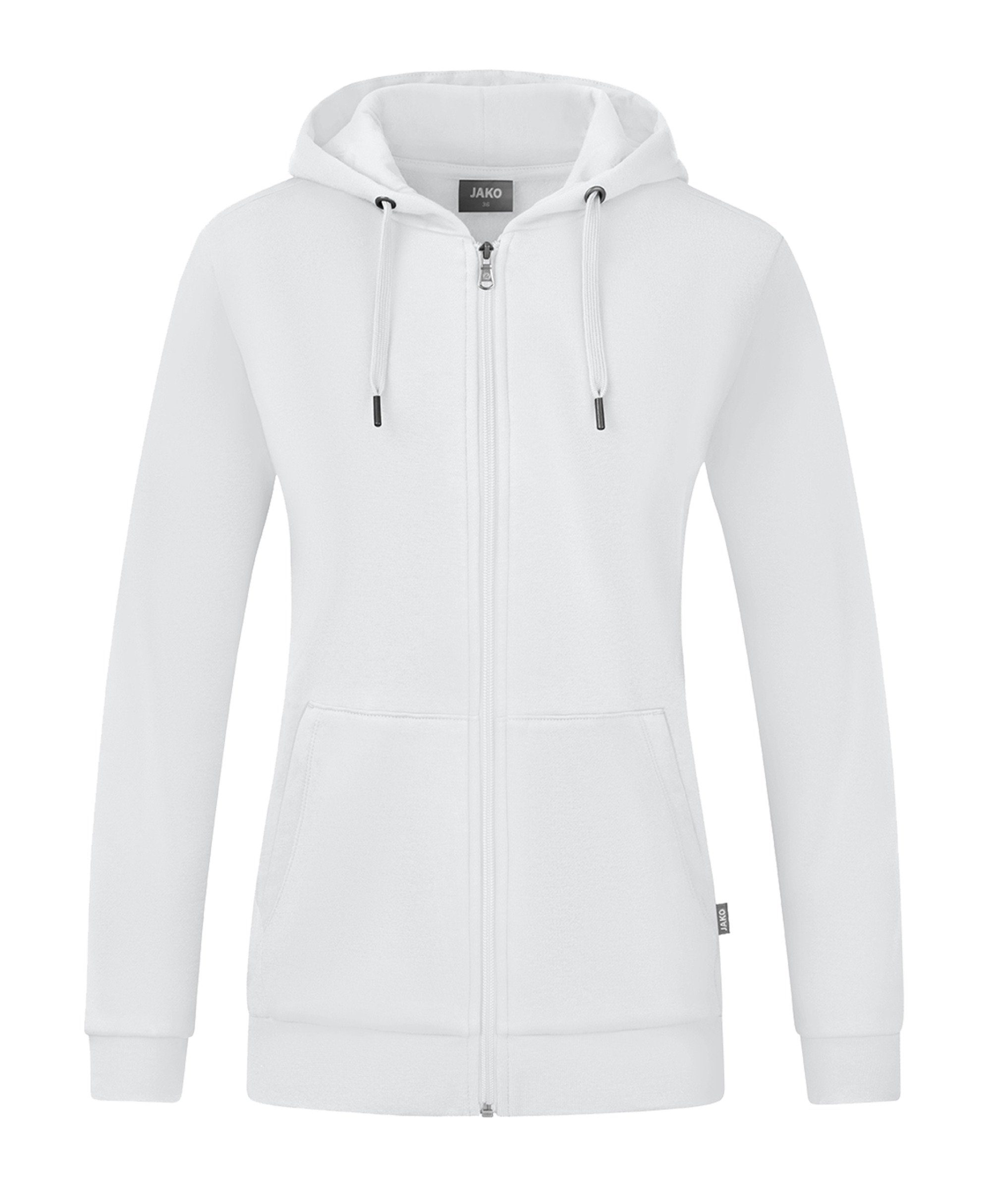 Jako Trainingsjacke Organic Kapuzenjacke Damen weiss