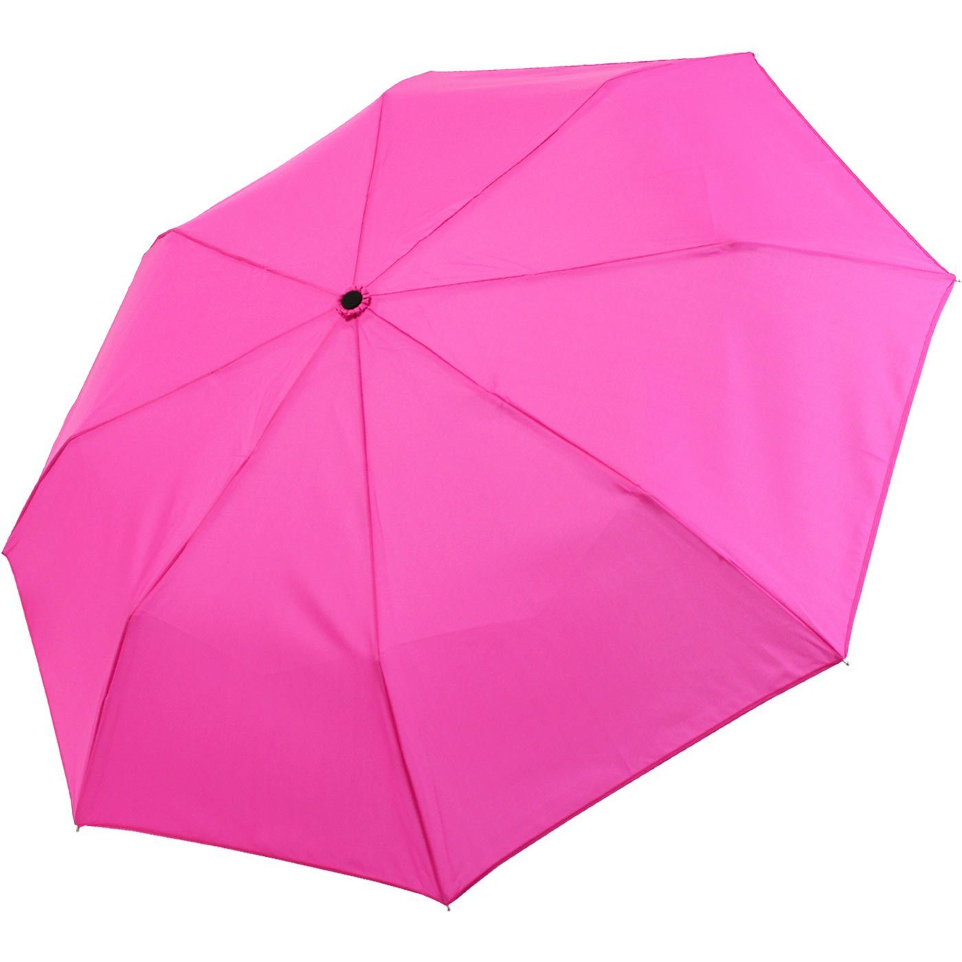 leicht, Dach Taschenregenschirm Mini iX-brella - Light großem Ultra - mit farbenfroh extra neon-pink