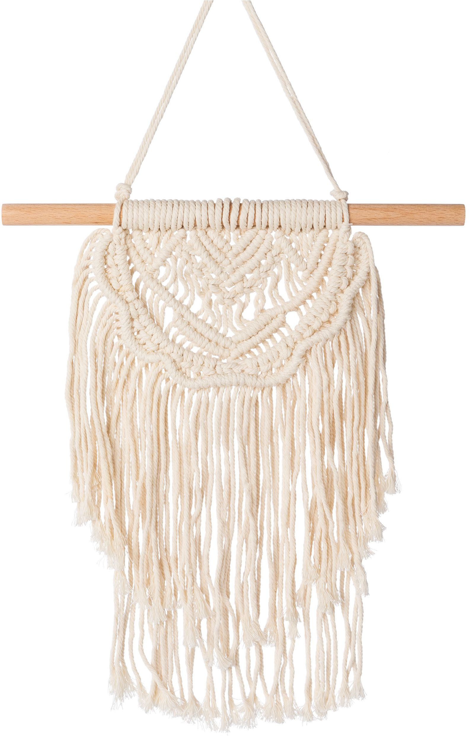 Creativ home Hängedekoration Makrame Hänger (1 St), mit Holzstab