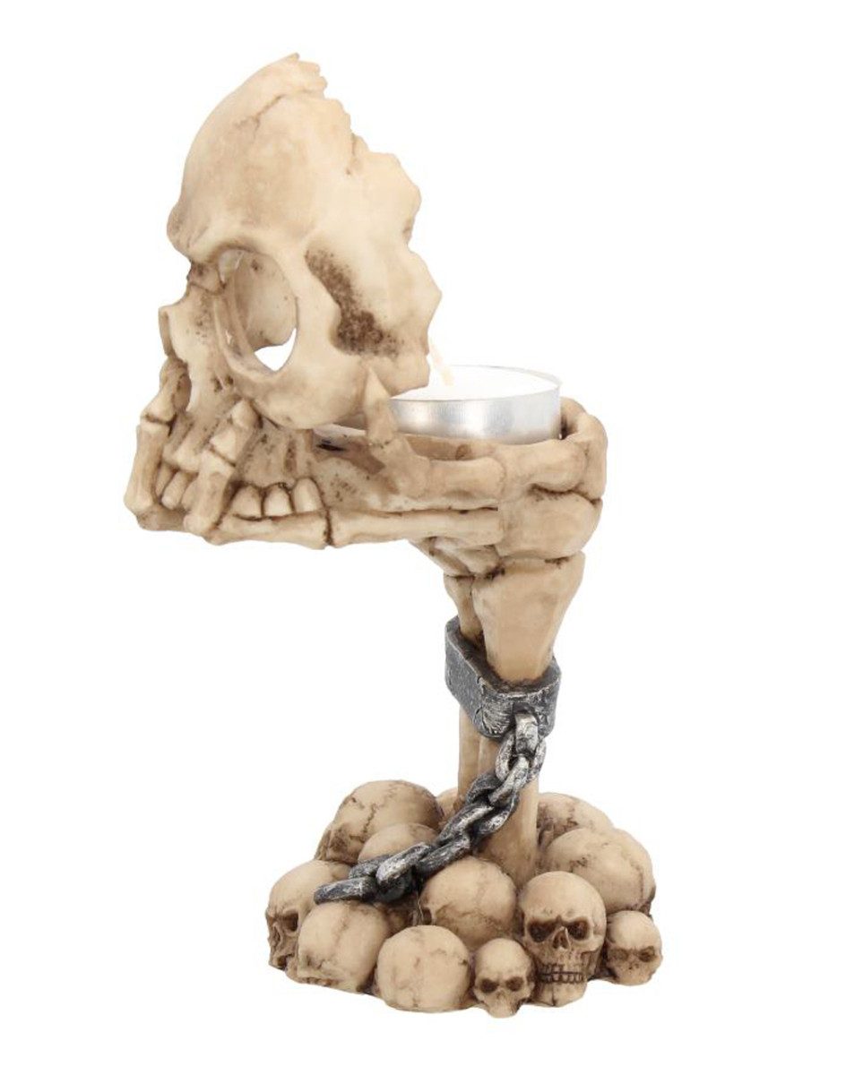Horror-Shop Dekofigur Deliberation Totenkopf Teelichthalter 15,5cm, Hal