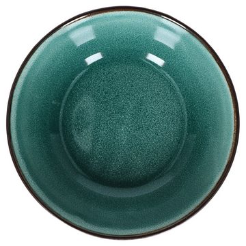 MamboCat Servierschale 6er Set Schalen Reactive Glaze Green - Leros - Bluegreen, Steingut