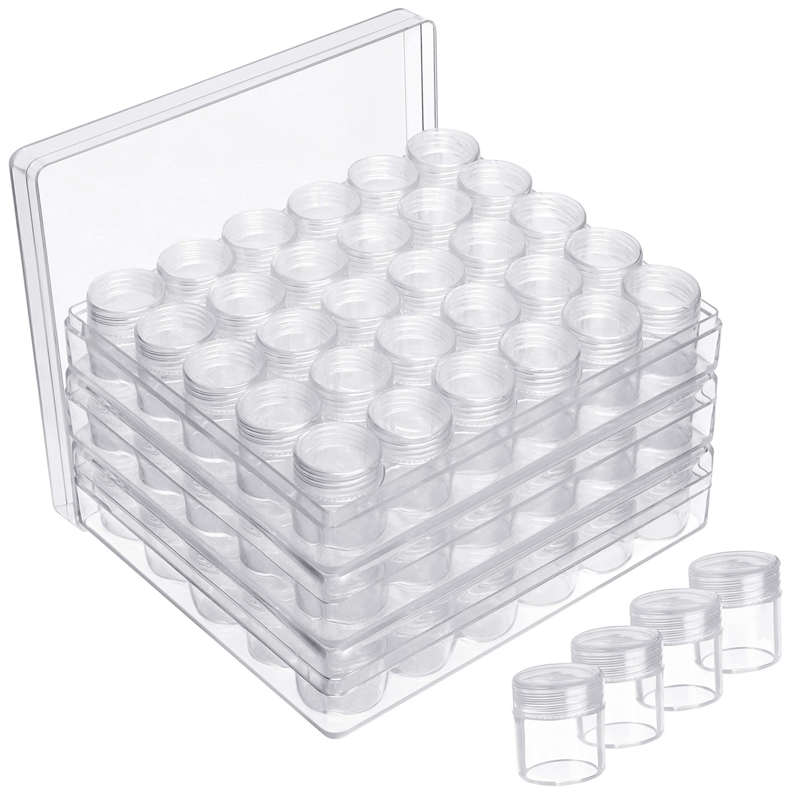 Kurtzy Aufbewahrungsbox Transparente Cremedosen im 3er Set, Transparente Dosen für Creme (3er Pack)