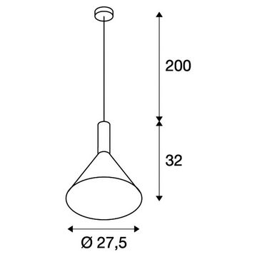 SLV Hängeleuchte Pendelleuchte PHelia, Höhe 320 mm und Ø 275 mm, keine Angabe, Leuchtmittel enthalten: Nein, warmweiss, Hängeleuchte, Pendellampe, Pendelleuchte