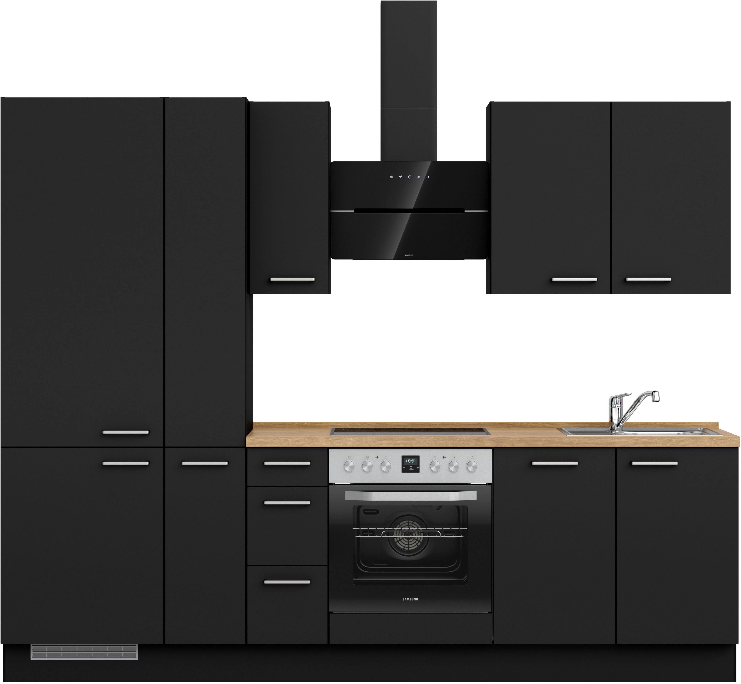 nobilia® Кухниzeile "Touch II", vormontiert, Ausrichtung wählbar, Breite 270 cm, wahlw. mit E-Geräten