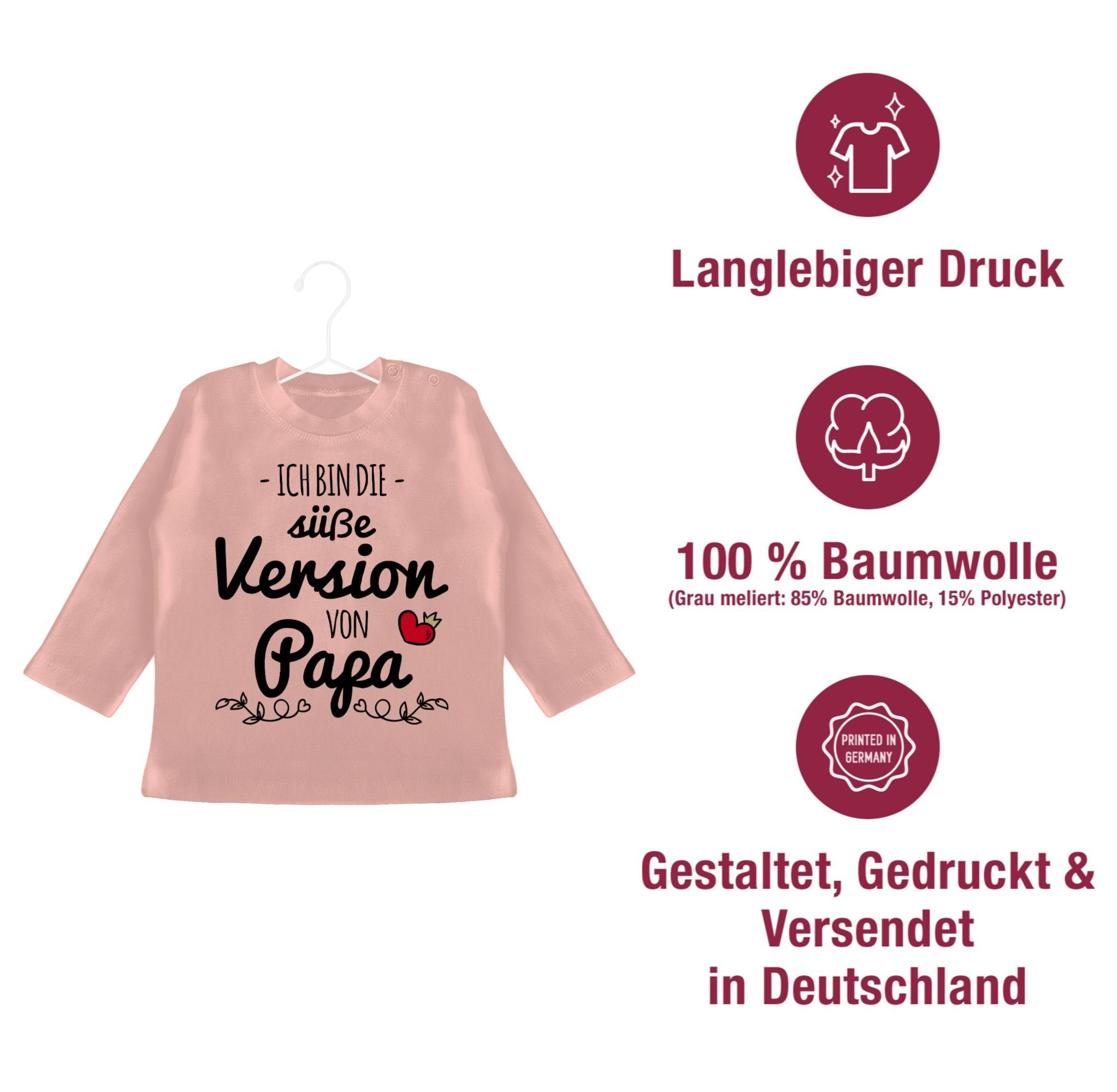 T-Shirt Vatertag 1 Baby Shirtracer Version Papa von Süße Geschenk Babyrosa