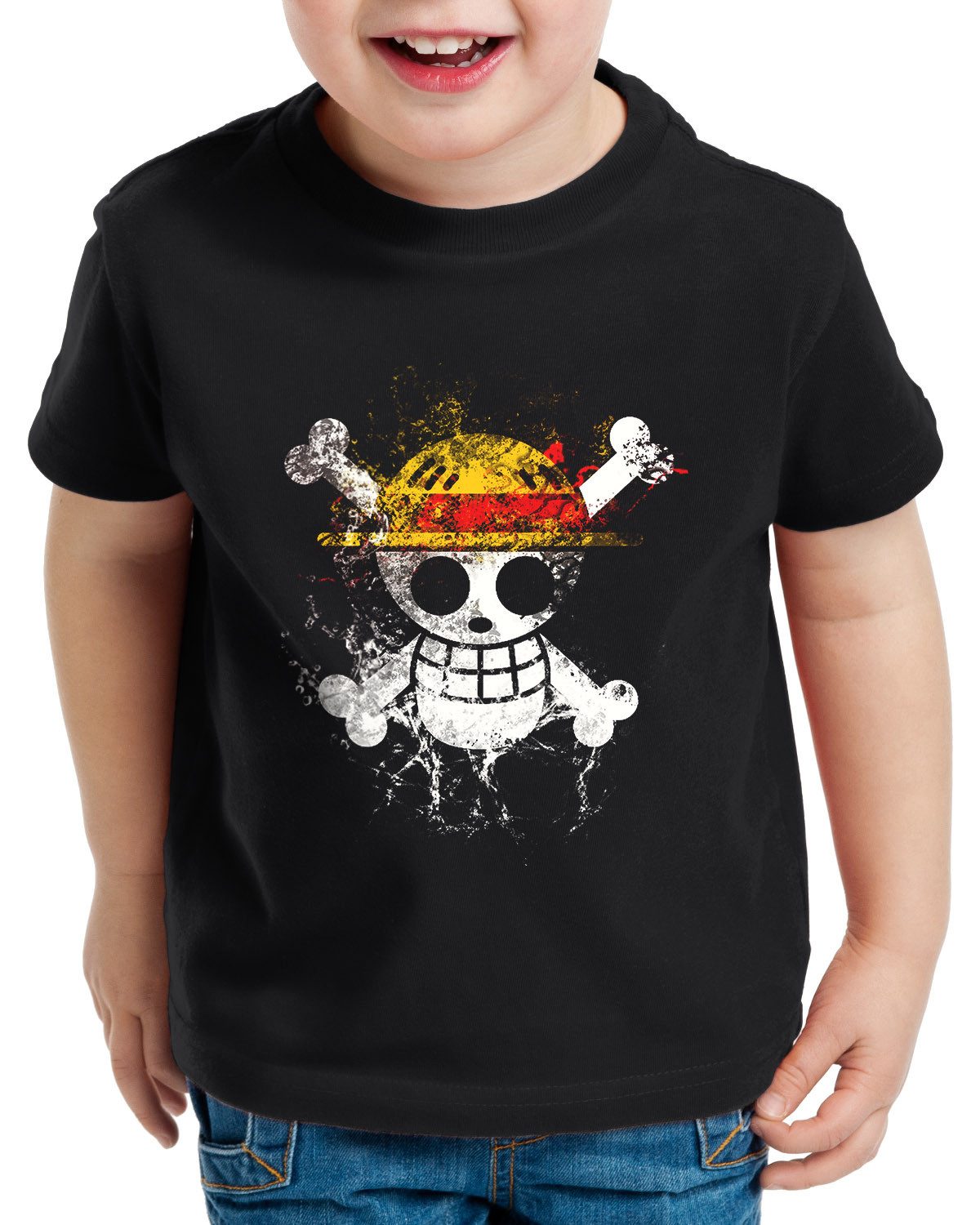 style3 T-Shirt one piece ruffy luffy monkey d strohhutbande strawhats jolly roger