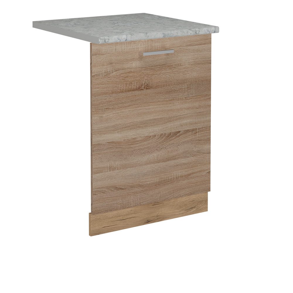 Vicco Frontblende R-Line, Sonoma/Goldkraft Eiche, 60 cm, AP Marmor (1 St)