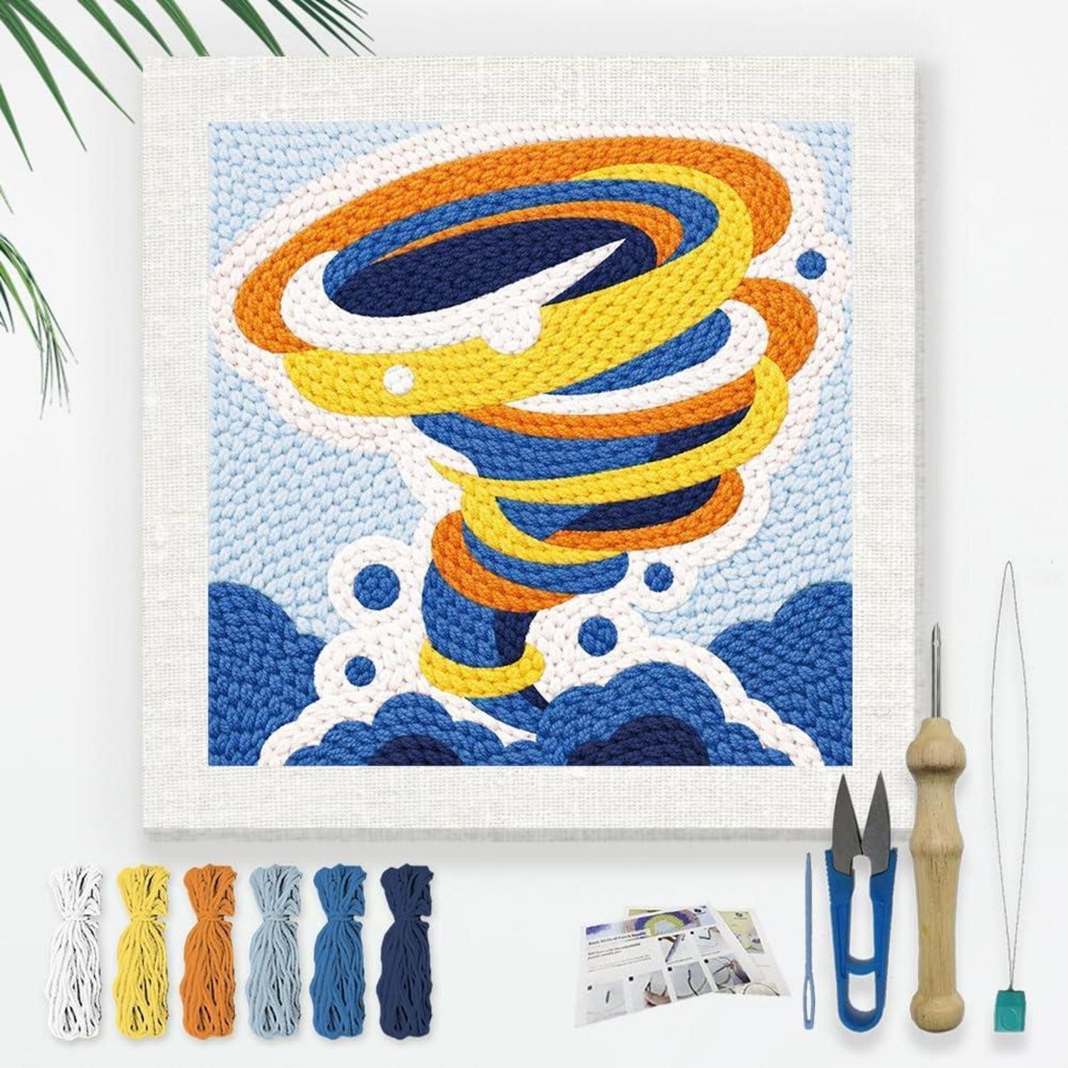 LuxusKollektion Kreativset Tornado Wolke Nadel Set 24x24 cm DIY Bastelset