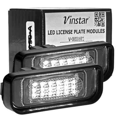 Vinstar KFZ-Ersatzleuchte LED Kennzeichenbeleuchtung E-geprüft für Mercedes-Benz, kompatibel mit: Mercedes-Benz W220 1995-2005 auch AMG